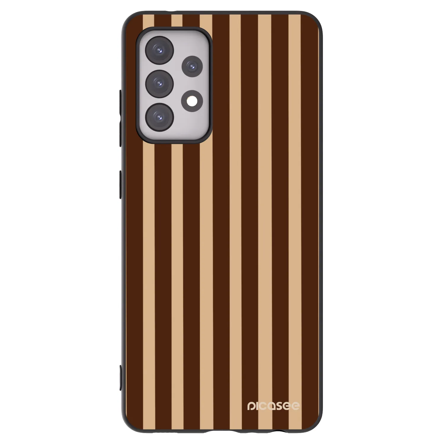 Picasee silikonový černý obal pro Samsung Galaxy A52 5G A525F - Brown lines