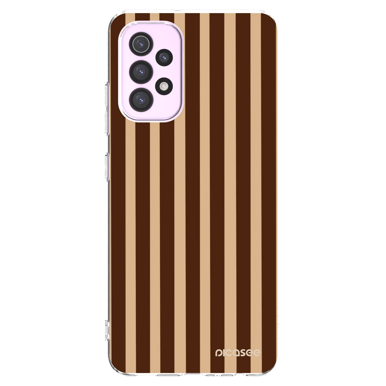 Picasee silikonový průhledný obal pro Samsung Galaxy A32 5G A326B - Brown lines