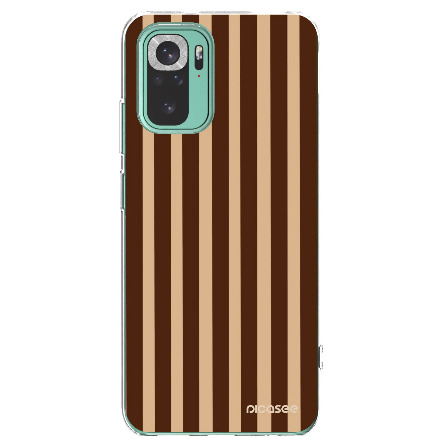 Picasee silikonový průhledný obal pro Xiaomi Redmi Note 10 Pro - Brown lines