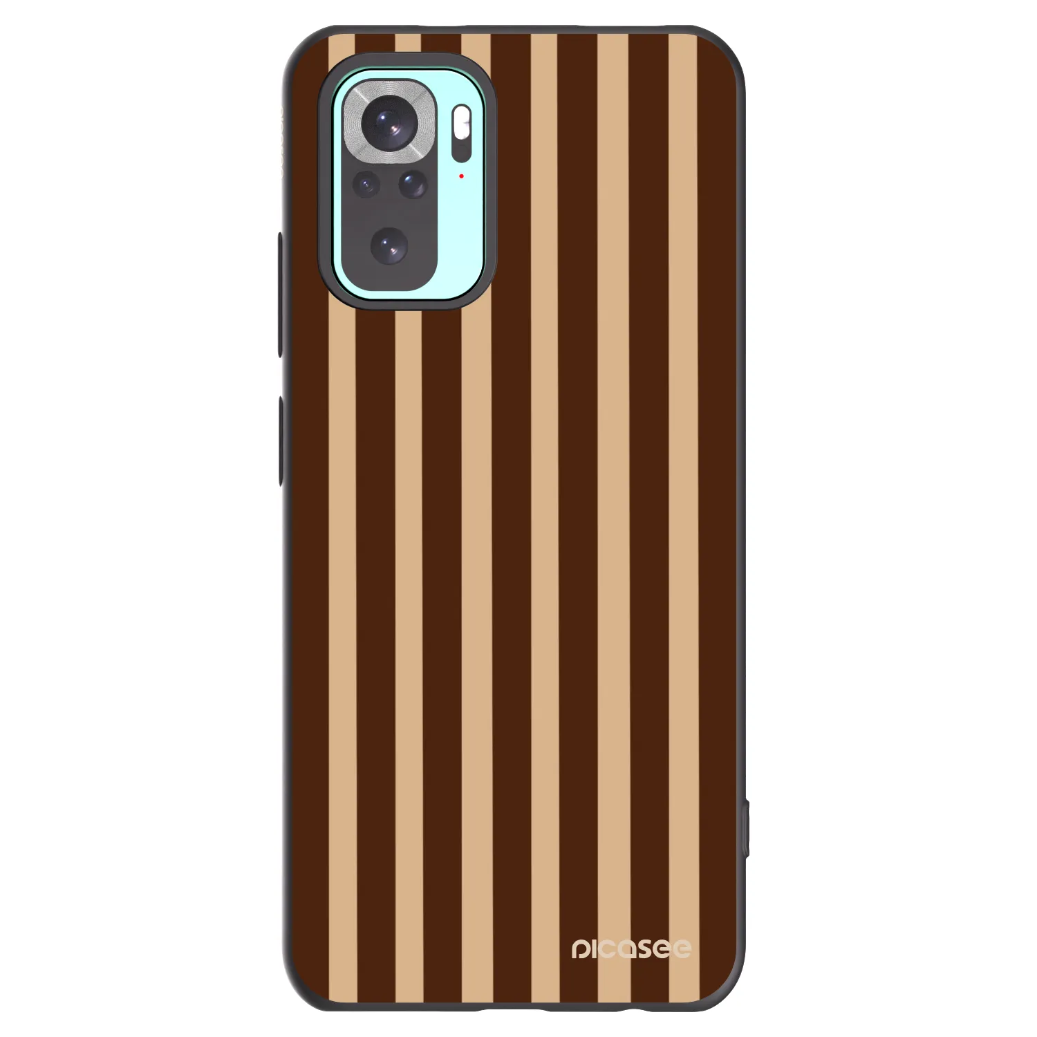 Picasee silikonový černý obal pro Xiaomi Redmi Note 10 Pro - Brown lines