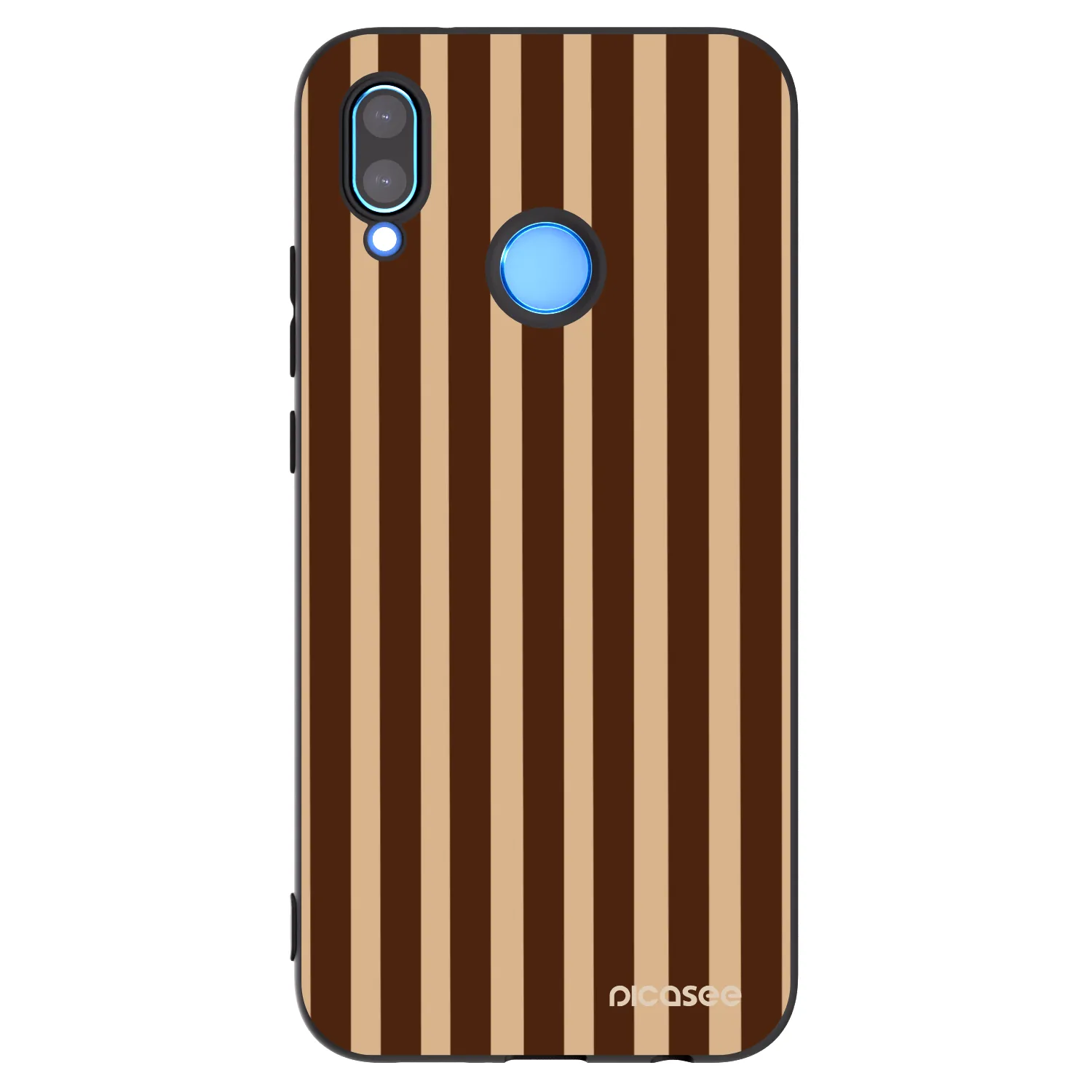 Picasee silikonový černý obal pro Huawei P20 Lite - Brown lines