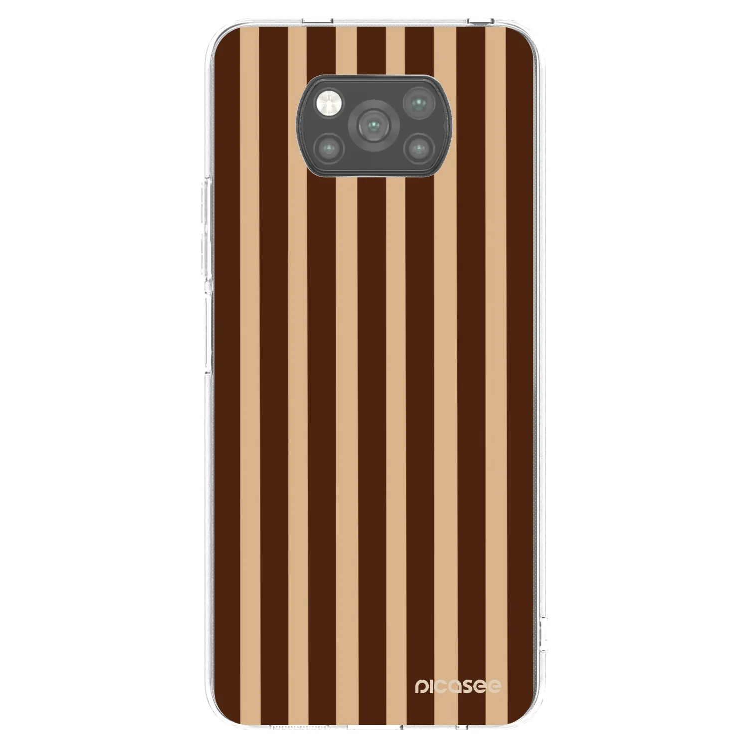Picasee silikonový černý obal pro Xiaomi Poco X3 Pro - Brown lines