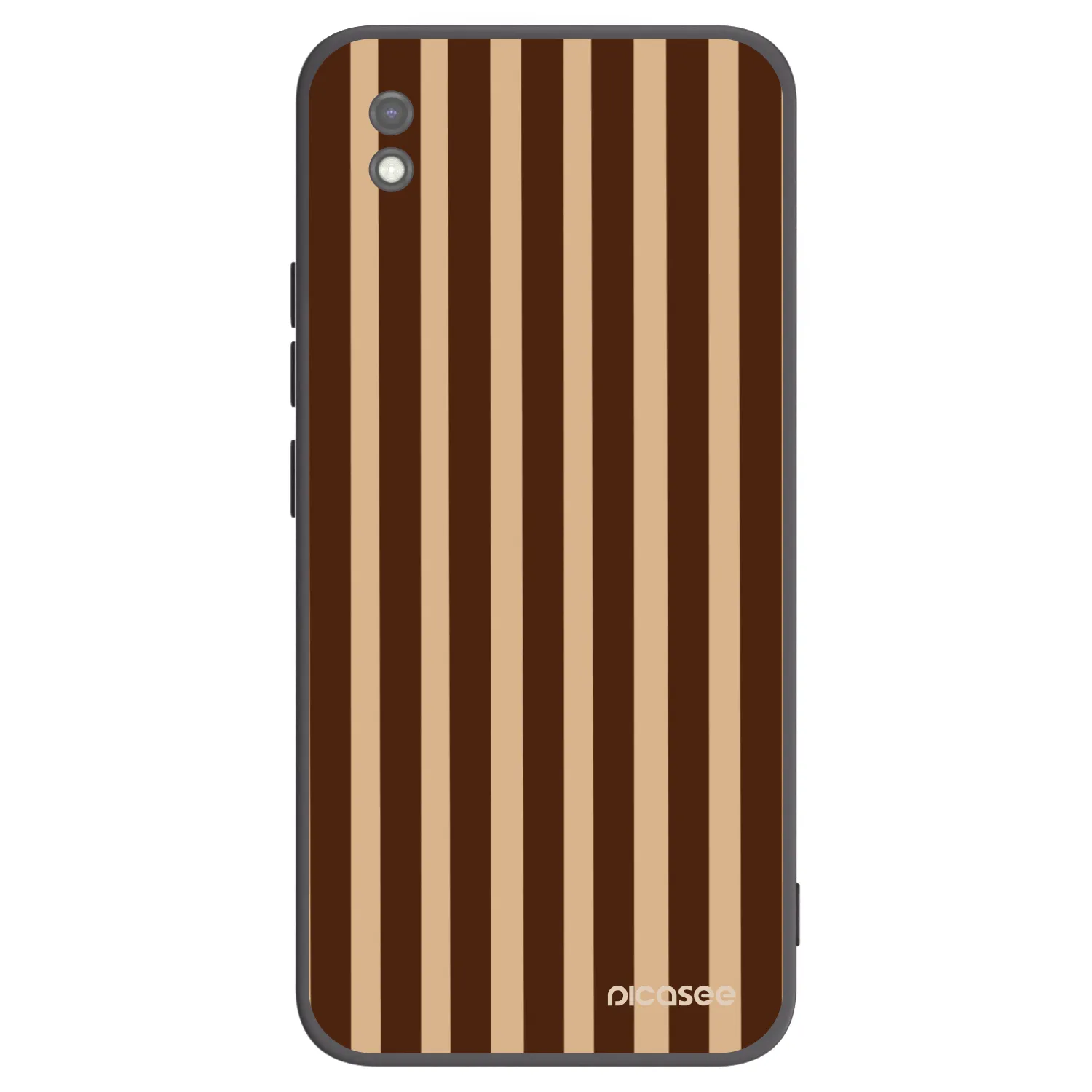 Picasee silikonový černý obal pro Xiaomi Redmi 9AT - Brown lines