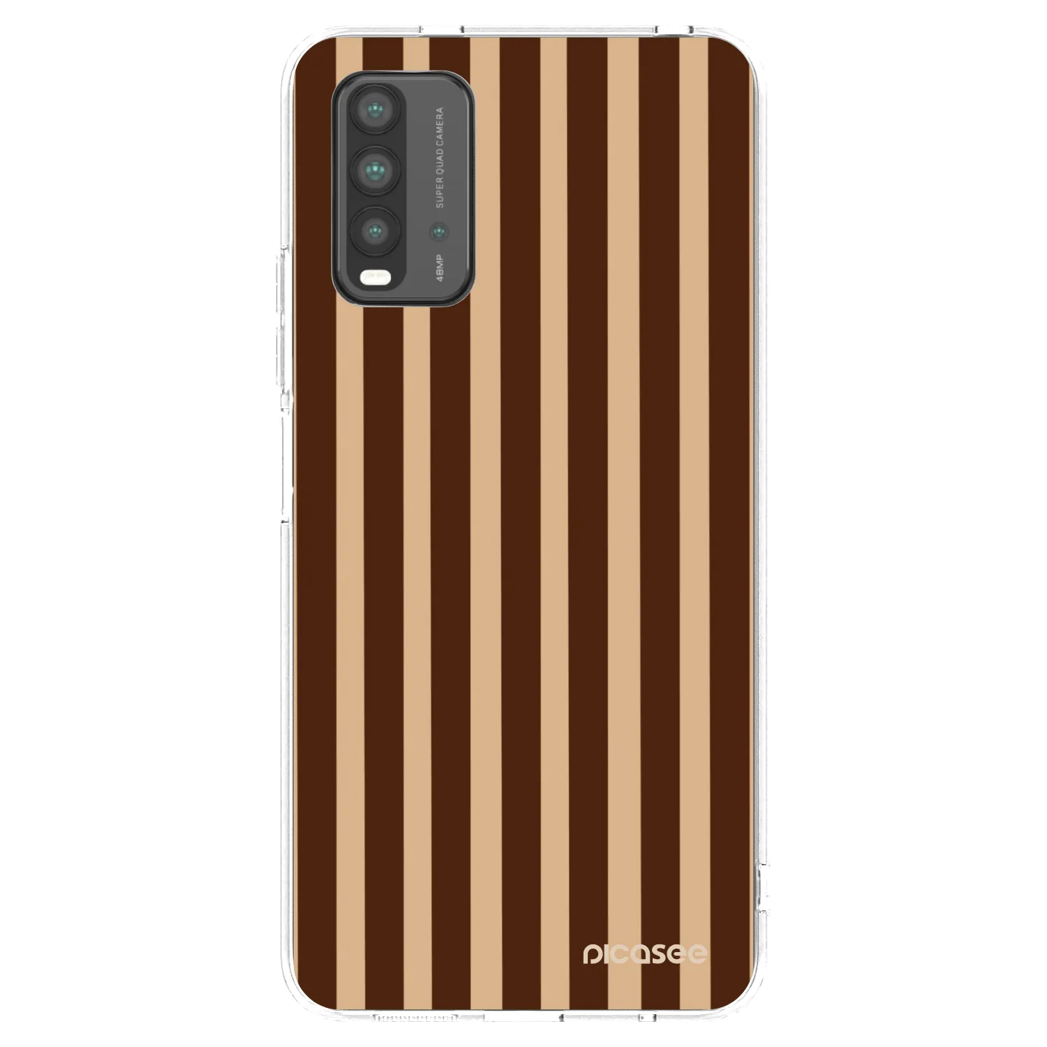 Picasee silikonový černý obal pro Xiaomi Redmi 9T - Brown lines