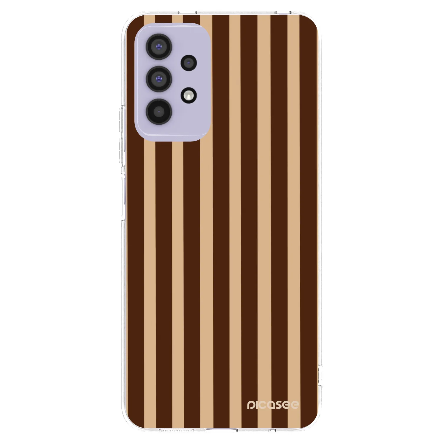 Picasee silikonový průhledný obal pro Samsung Galaxy A32 4G SM-A325F - Brown lines