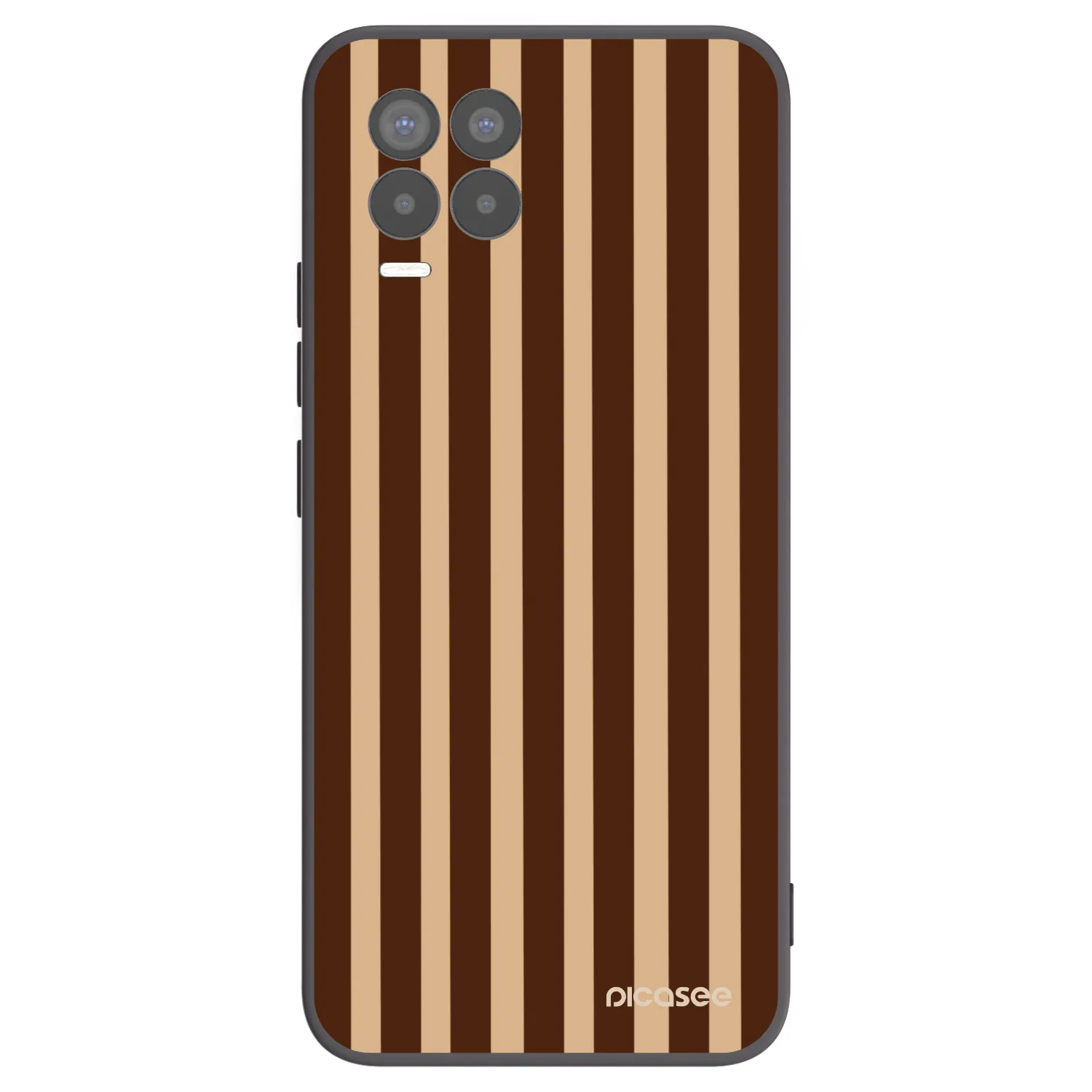 Picasee silikonový černý obal pro Realme 8 Pro - Brown lines