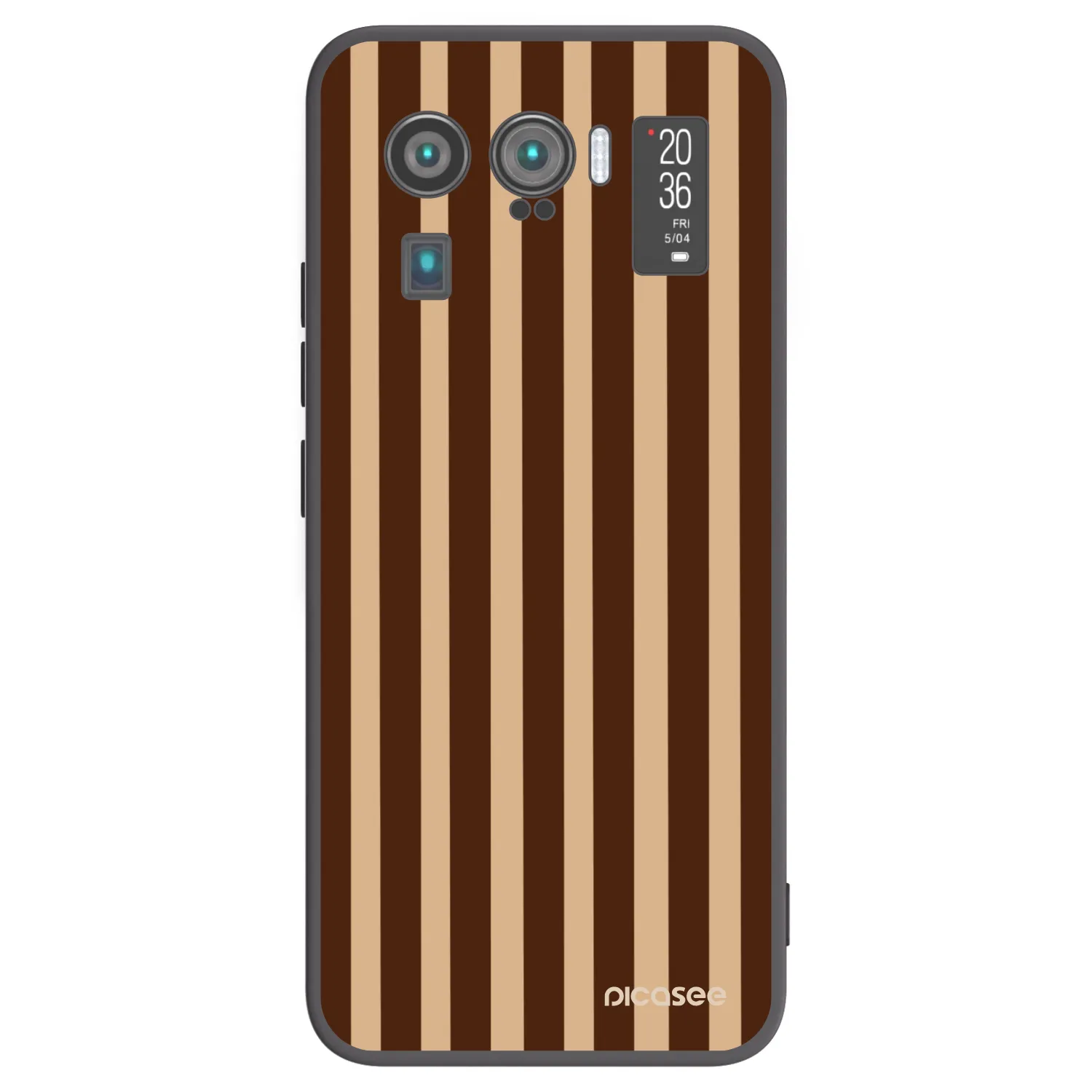 Picasee silikonový černý obal pro Xiaomi Mi 11 Ultra - Brown lines