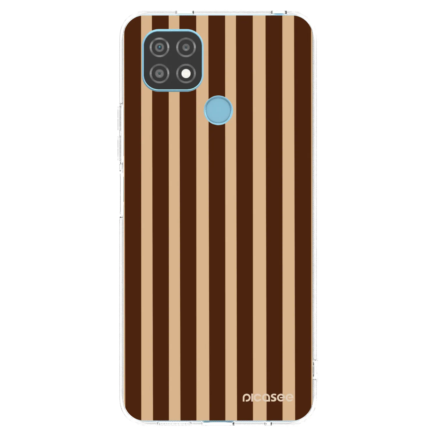 Picasee silikonový průhledný obal pro Realme C21 - Brown lines