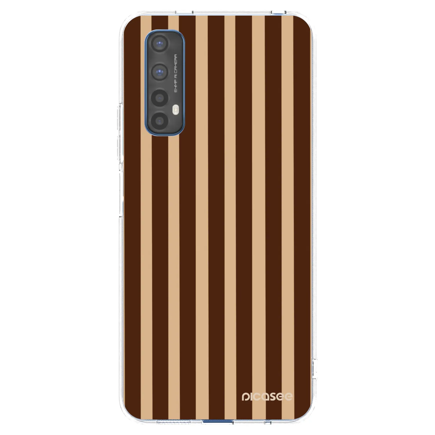 Picasee silikonový průhledný obal pro Realme 7 - Brown lines