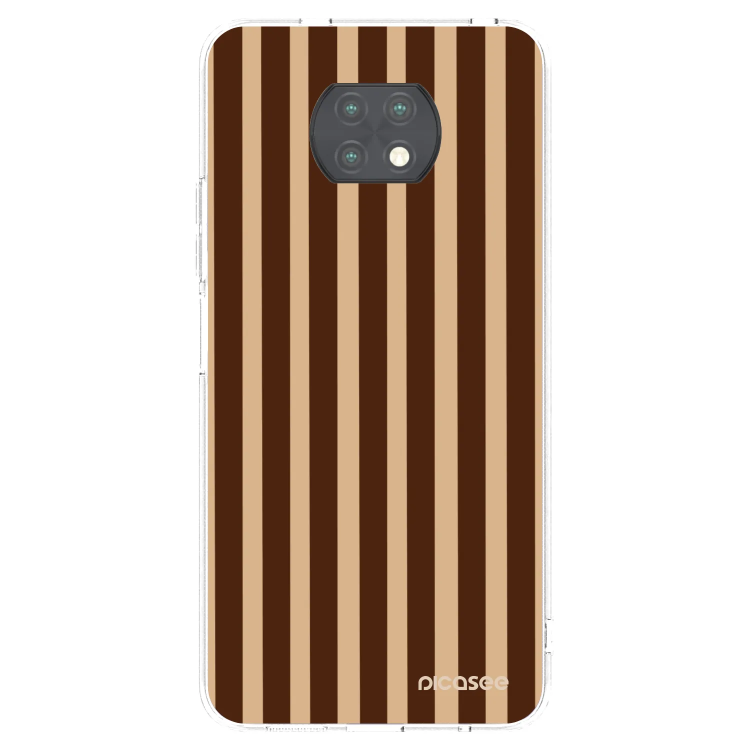 Picasee silikonový průhledný obal pro Xiaomi Redmi Note 9T - Brown lines