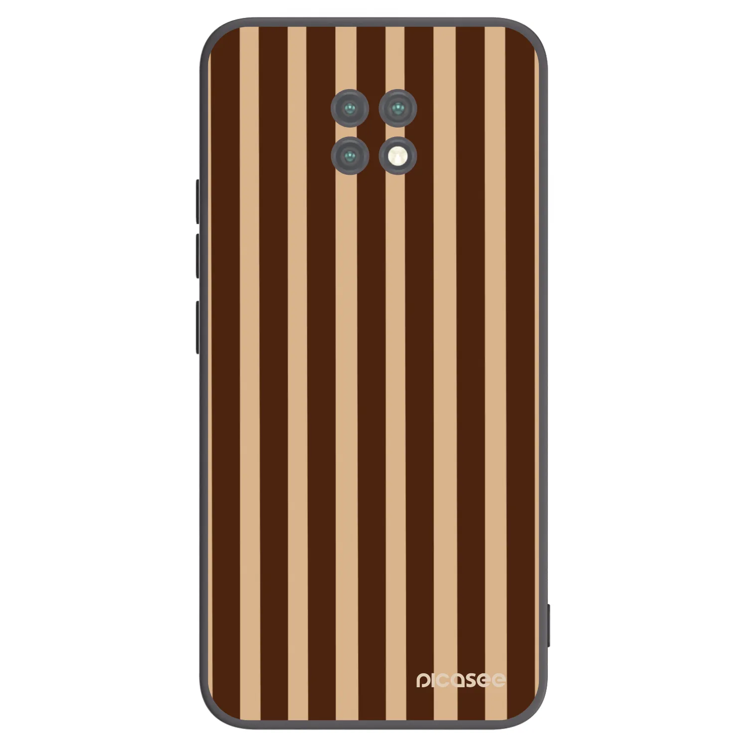 Picasee silikonový černý obal pro Xiaomi Redmi Note 9T - Brown lines