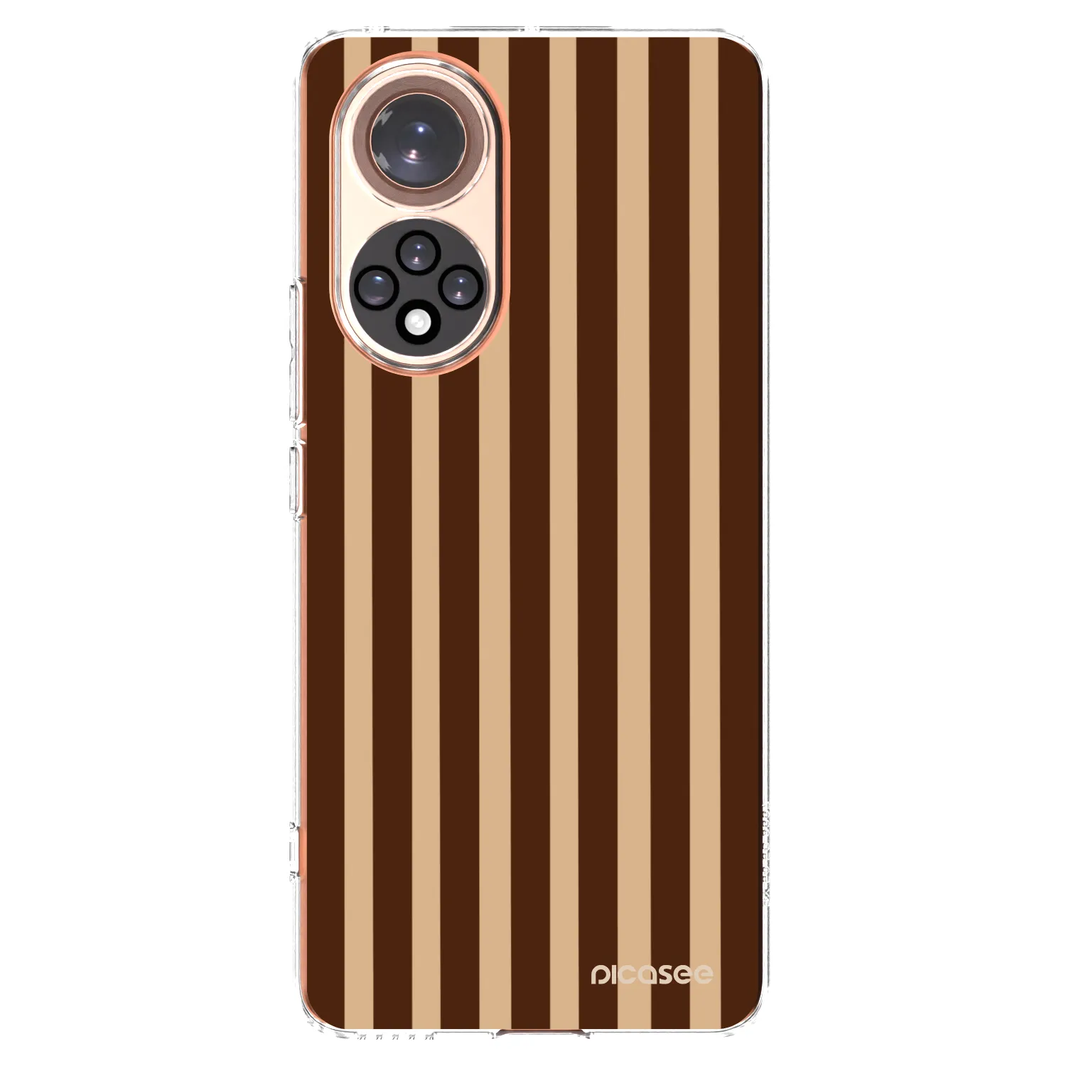 Picasee silikonový průhledný obal pro Honor 50 5G - Brown lines