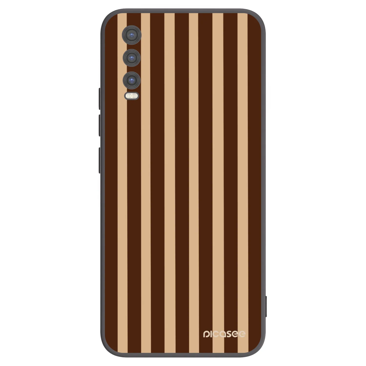 Picasee silikonový černý obal pro Vivo Y20s - Brown lines