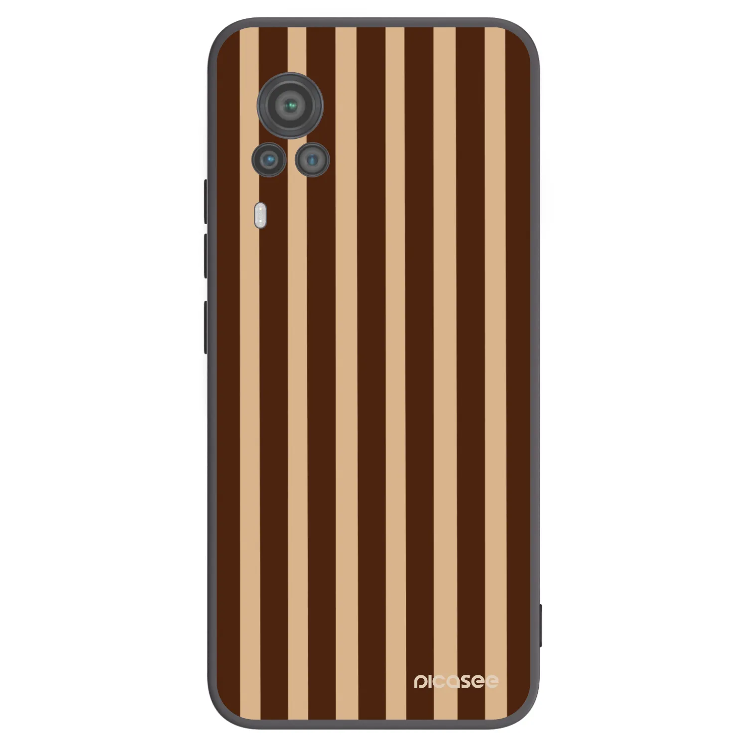Picasee silikonový černý obal pro Vivo X60 Pro 5G - Brown lines