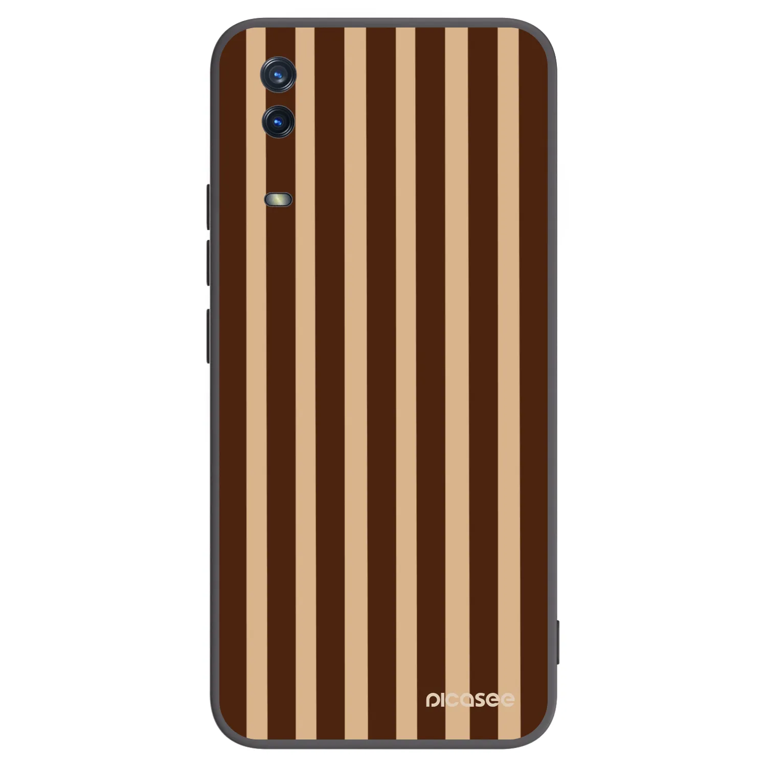 Picasee silikonový černý obal pro Vivo Y11s - Brown lines