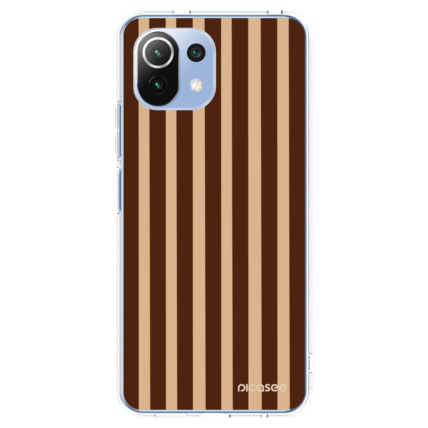 Picasee silikonový průhledný obal pro Xiaomi 11 Lite 5G NE - Brown lines