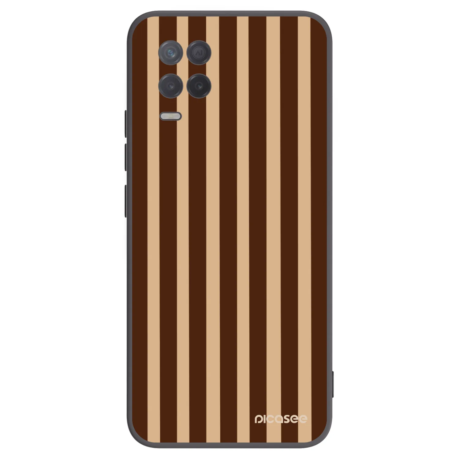 Picasee silikonový černý obal pro Realme 8 5G - Brown lines
