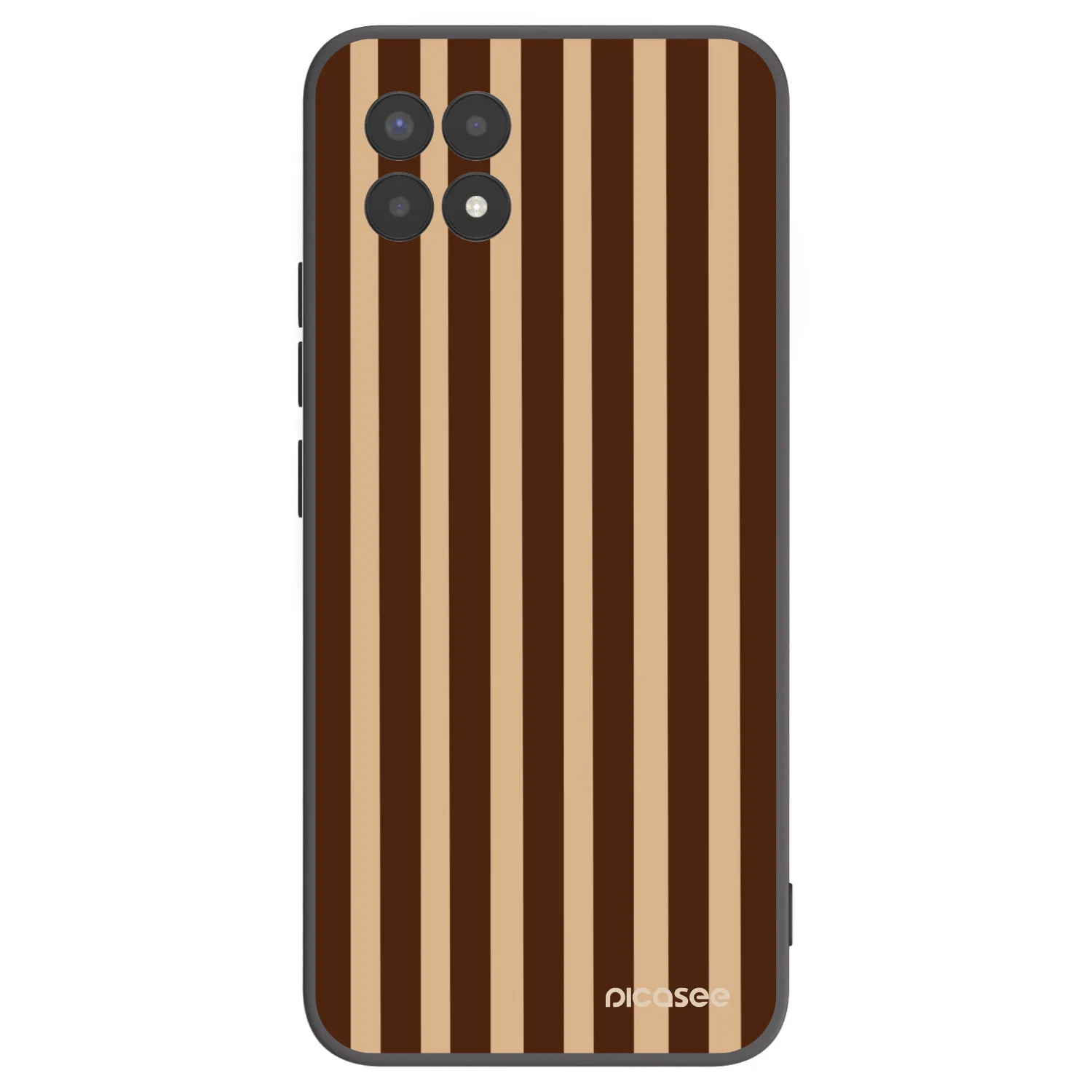 Picasee silikonový černý obal pro Realme 8i - Brown lines