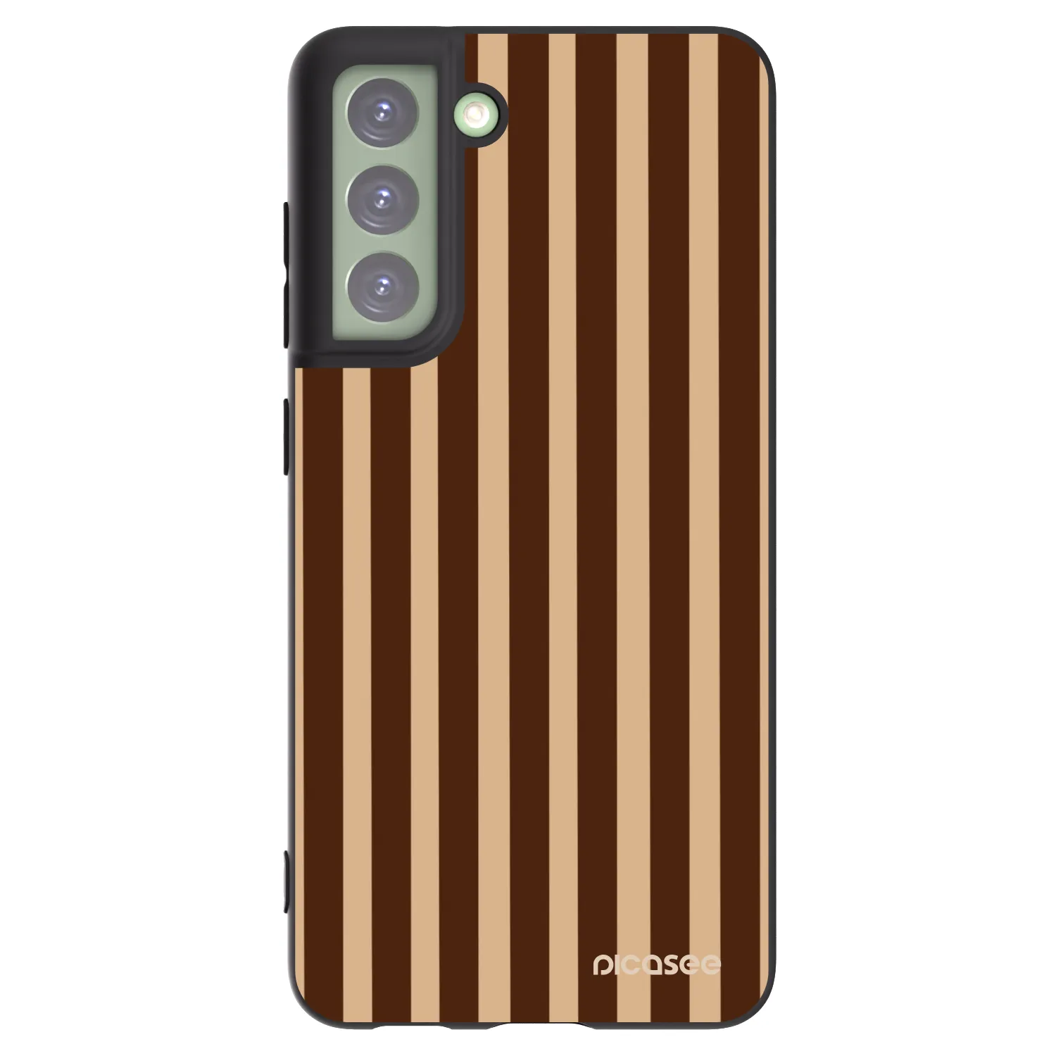Picasee silikonový černý obal pro Samsung Galaxy S21 FE 5G - Brown lines