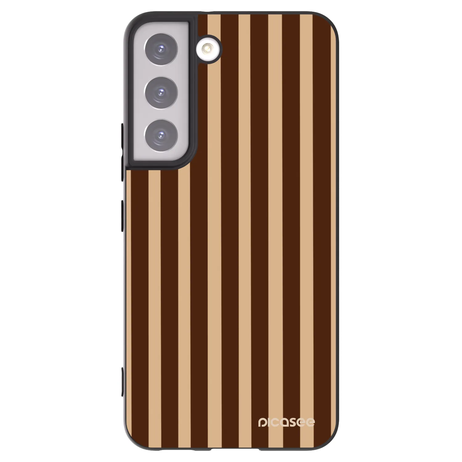 Picasee silikonový černý obal pro Samsung Galaxy S22 5G - Brown lines