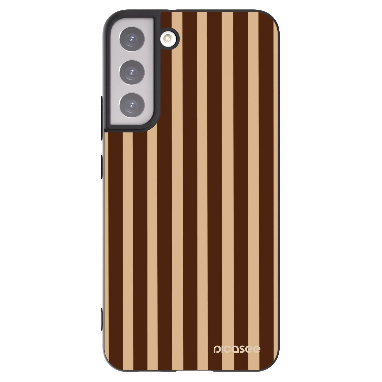 Picasee silikonový černý obal pro Samsung Galaxy S22+ 5G - Brown lines
