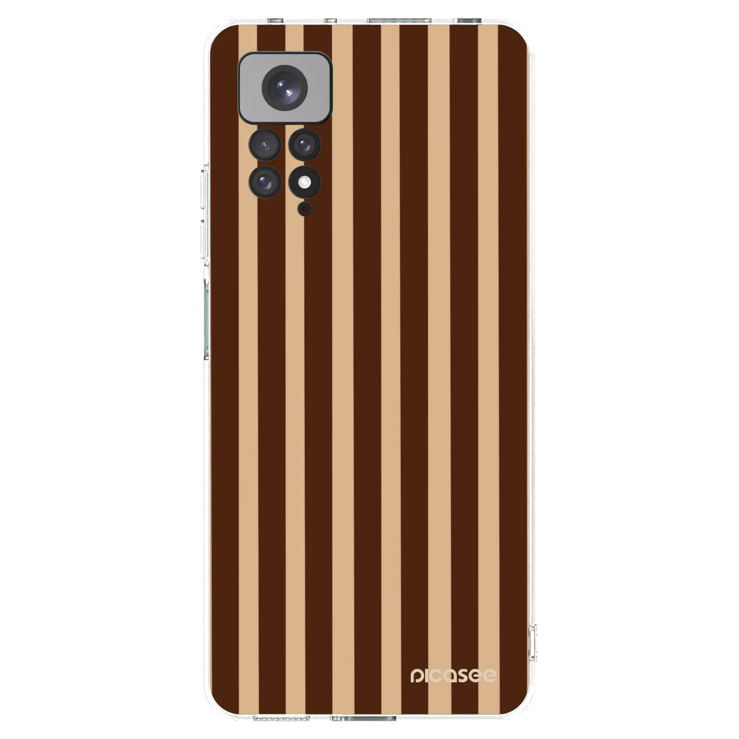 Picasee silikonový průhledný obal pro Xiaomi Redmi Note 11S 4G - Brown lines