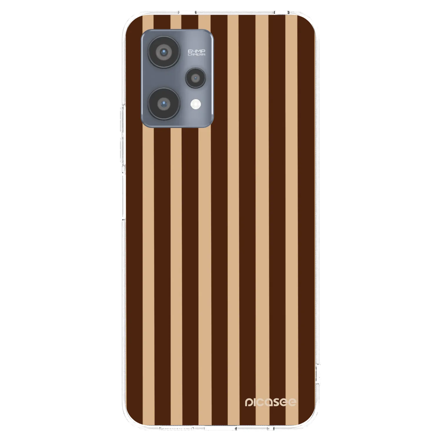 Picasee silikonový průhledný obal pro Realme 9 Pro 5G - Brown lines