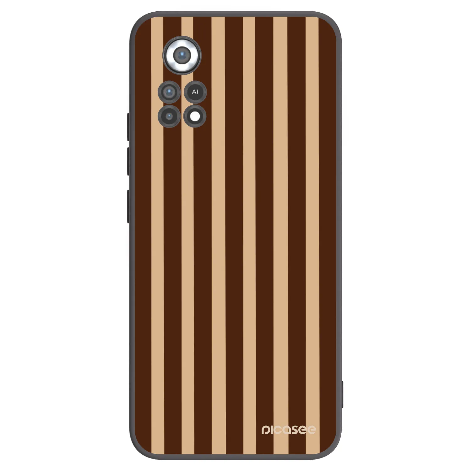Picasee silikonový černý obal pro Xiaomi Poco X4 Pro 5G - Brown lines