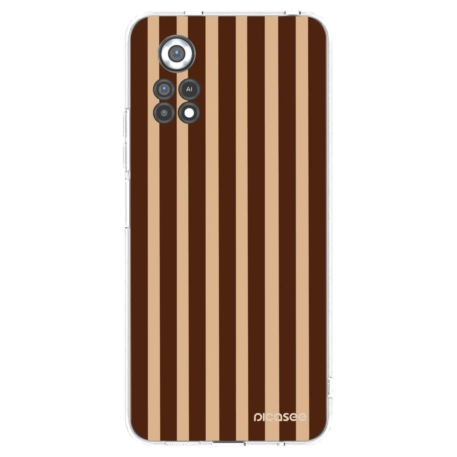 Picasee silikonový průhledný obal pro Xiaomi Poco X4 Pro 5G - Brown lines