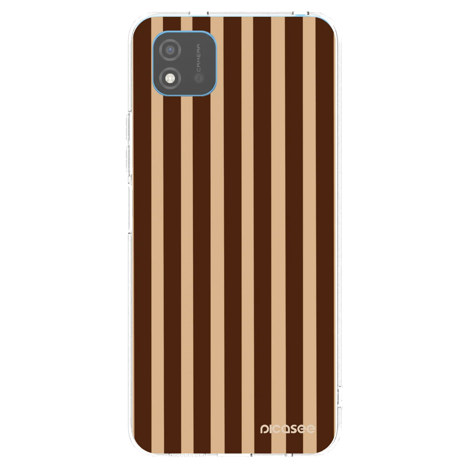 Picasee silikonový průhledný obal pro Realme C11 (2021) - Brown lines
