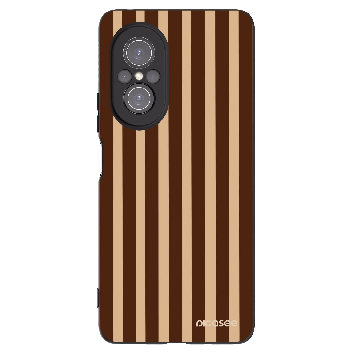Picasee silikonový černý obal pro Huawei Nova 9 SE - Brown lines