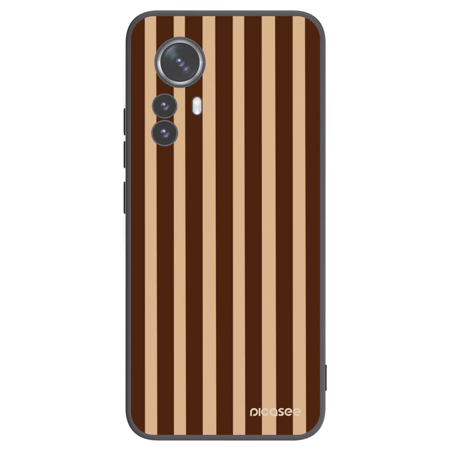 Picasee silikonový černý obal pro Xiaomi 12 Pro - Brown lines
