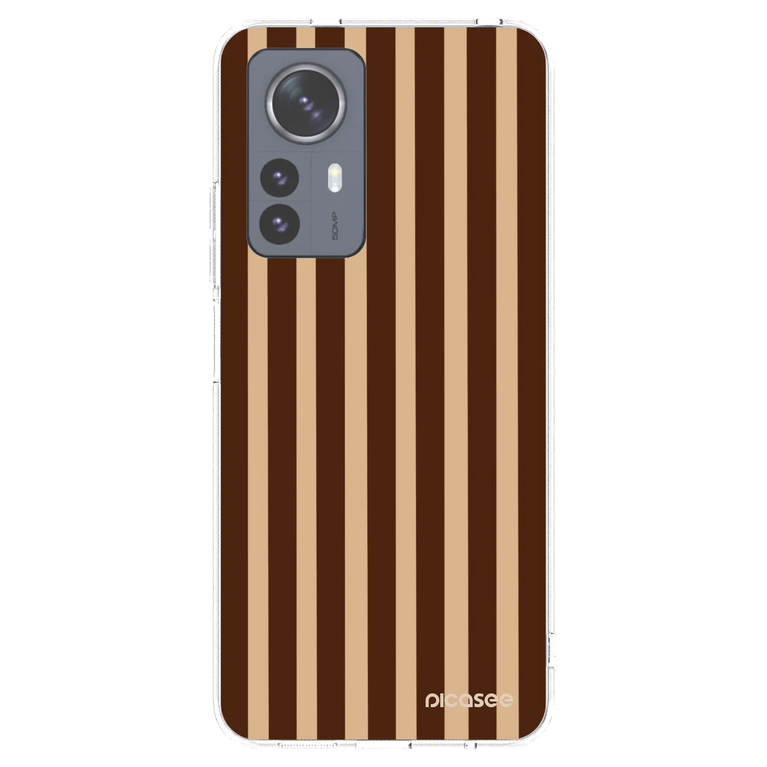 Picasee silikonový průhledný obal pro Xiaomi 12 Pro - Brown lines