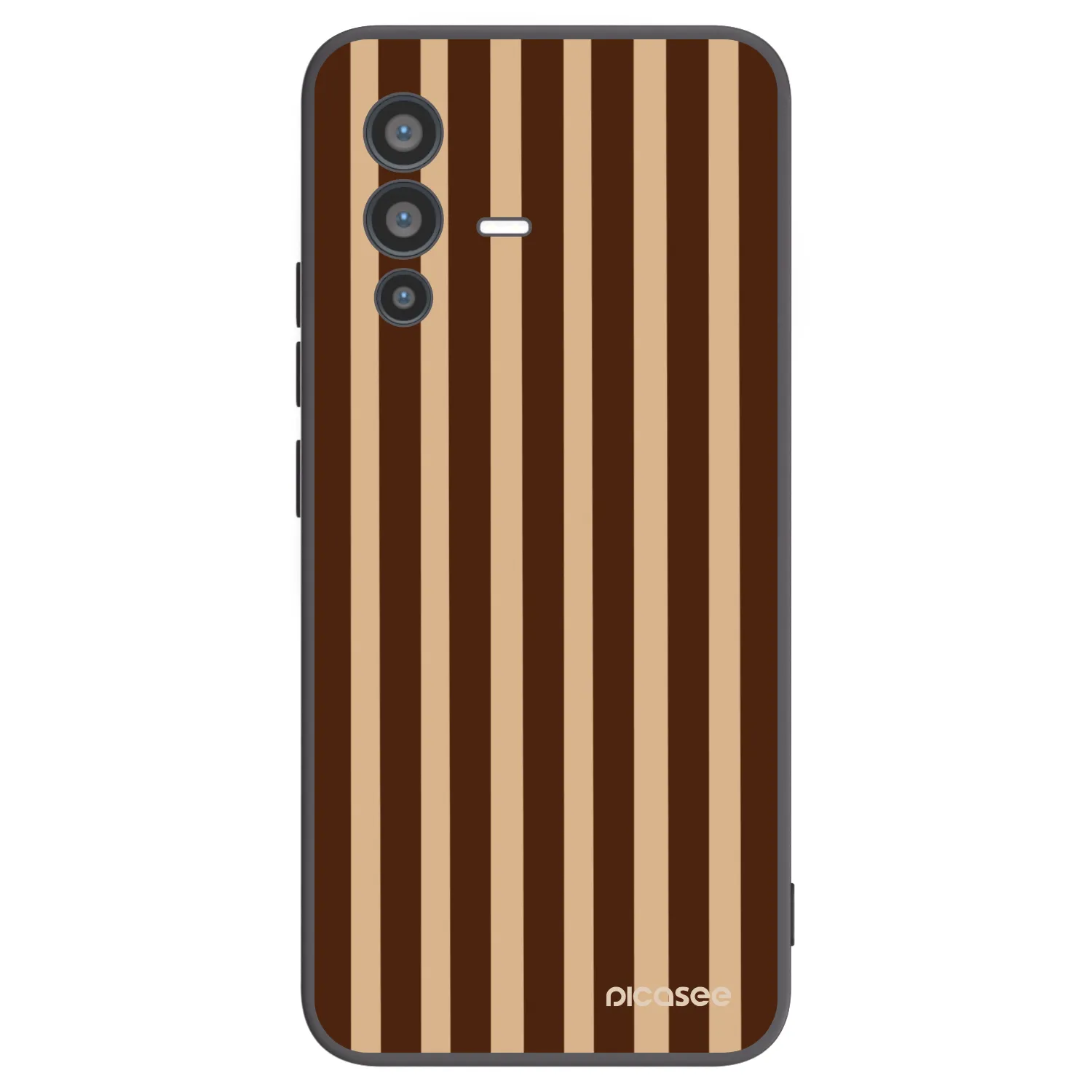 Picasee silikonový černý obal pro Vivo V23 5G - Brown lines