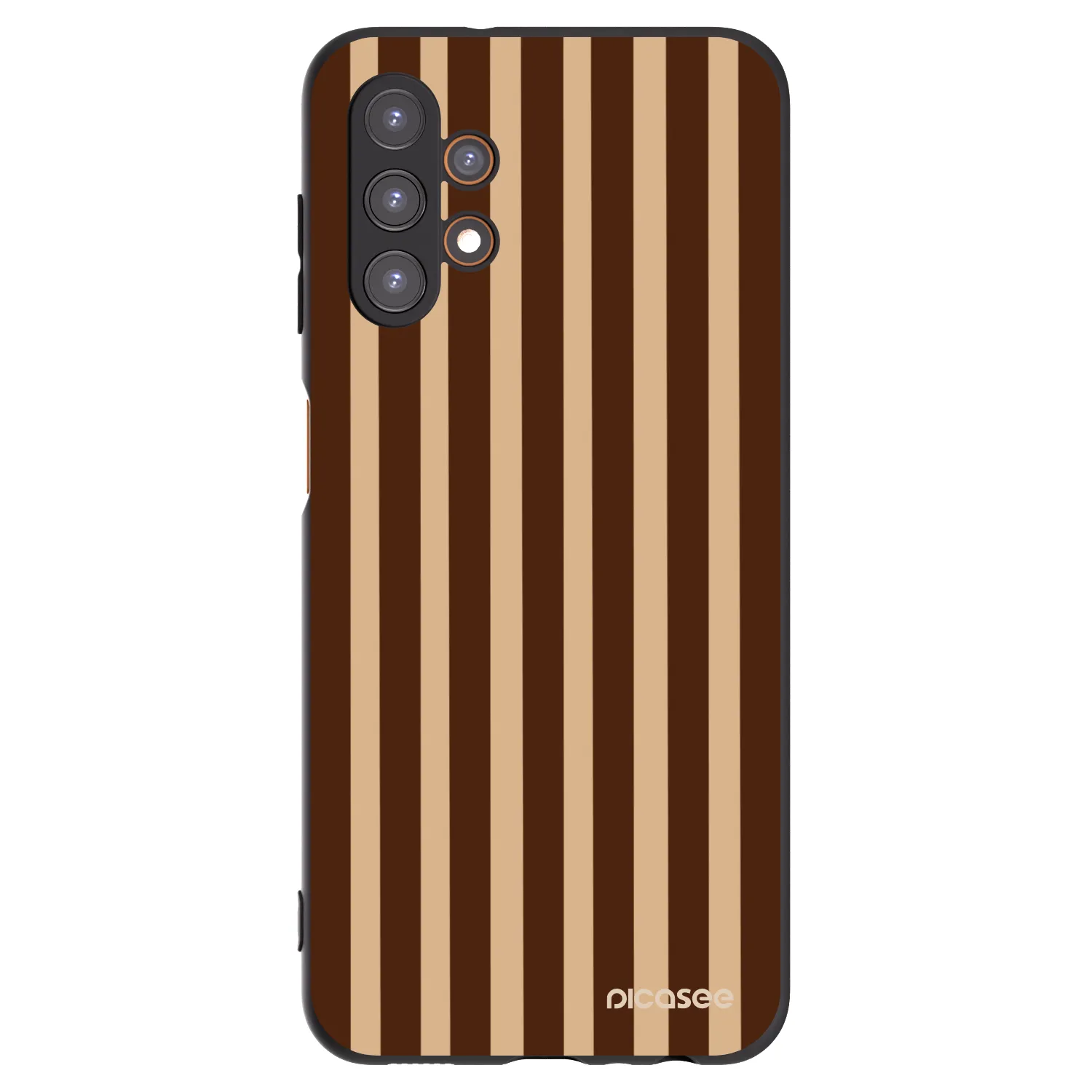 Picasee silikonový černý obal pro Samsung Galaxy A13 4G A135 - Brown lines
