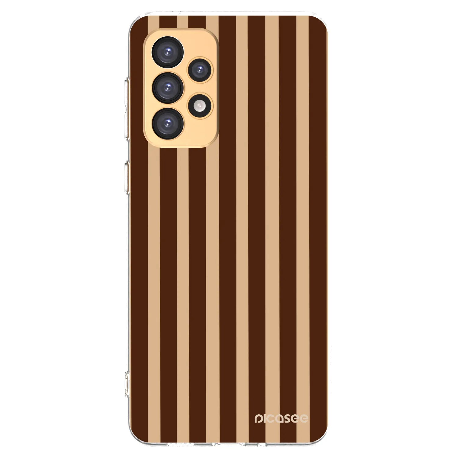 Picasee silikonový průhledný obal pro Samsung Galaxy A33 5G A336 - Brown lines