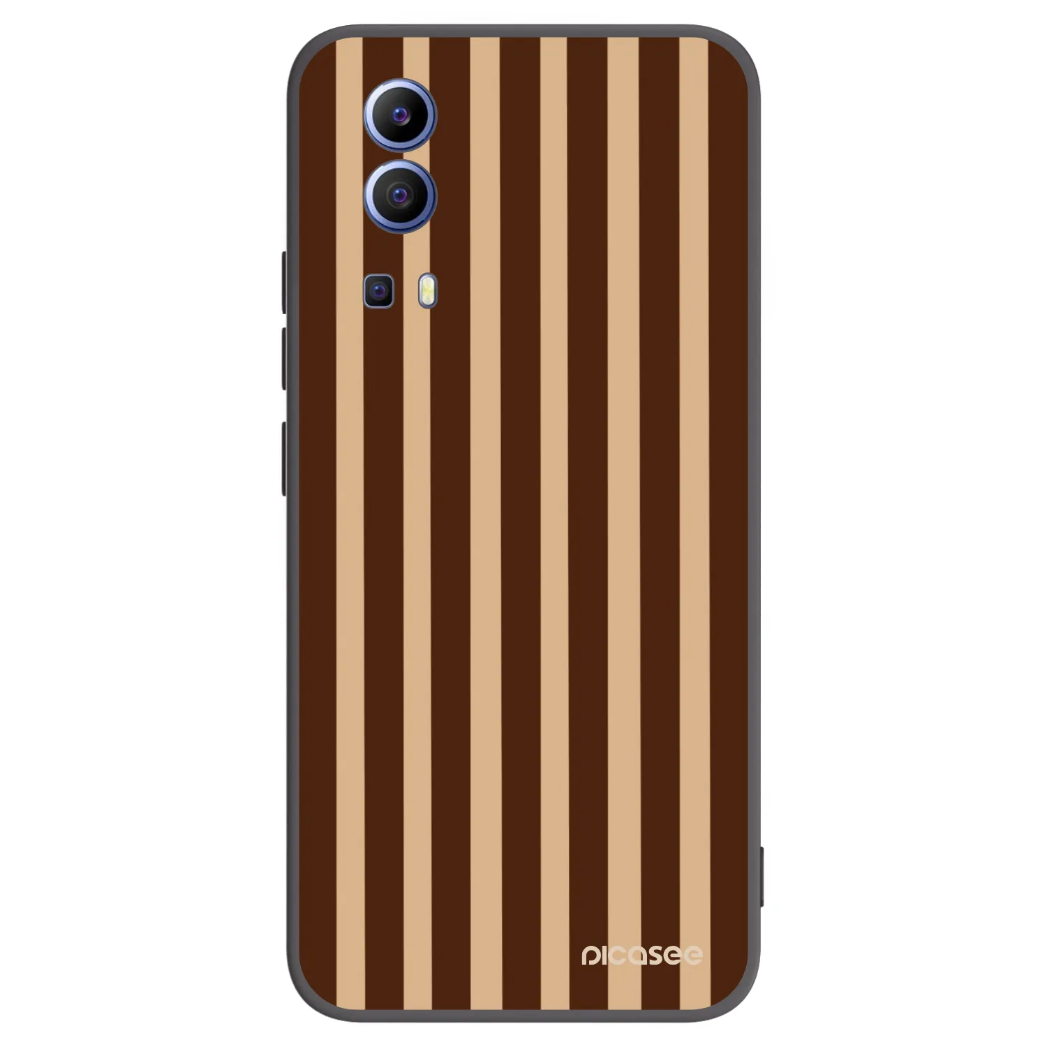 Picasee silikonový černý obal pro Vivo Y52 5G - Brown lines