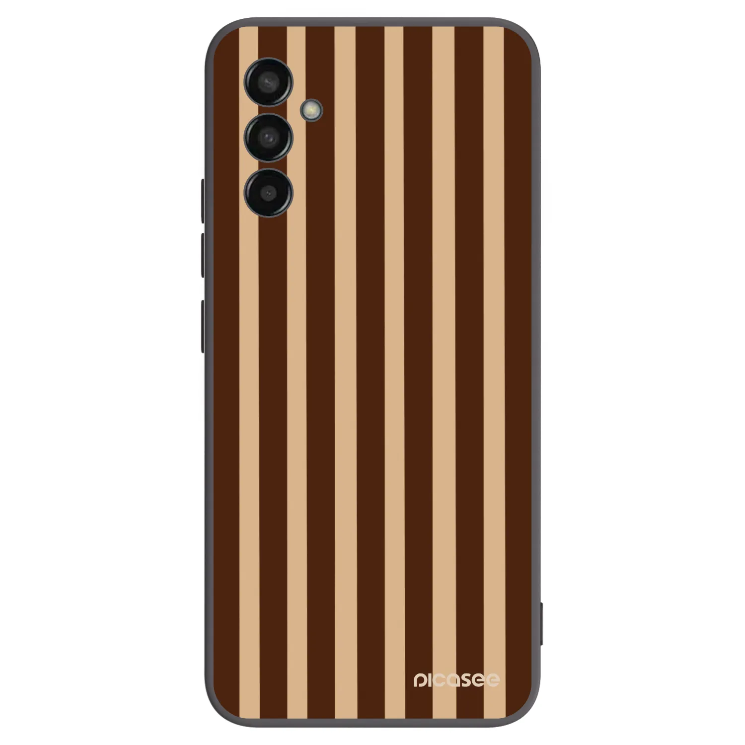 Picasee silikonový černý obal pro Samsung Galaxy M13 M135F - Brown lines