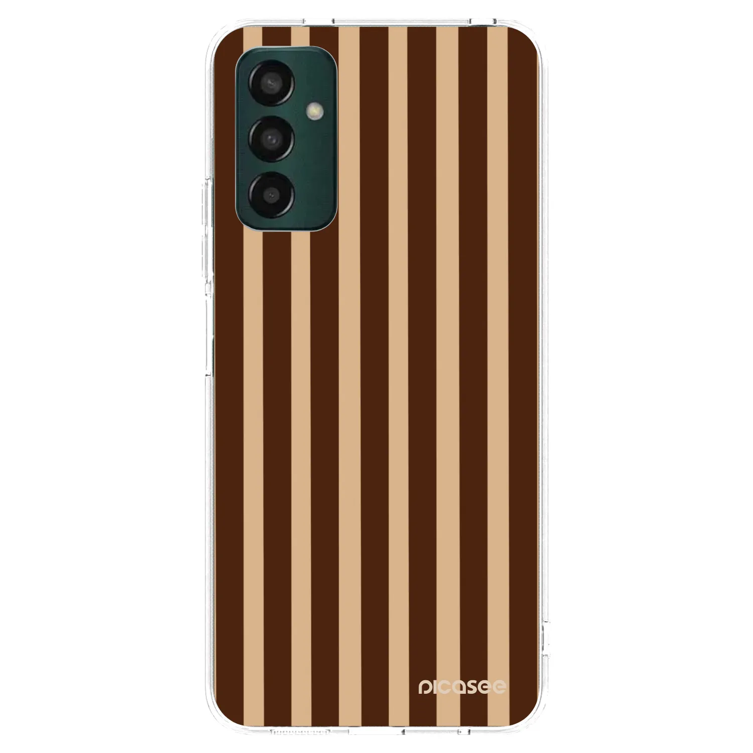 Picasee silikonový průhledný obal pro Samsung Galaxy M13 M135F - Brown lines