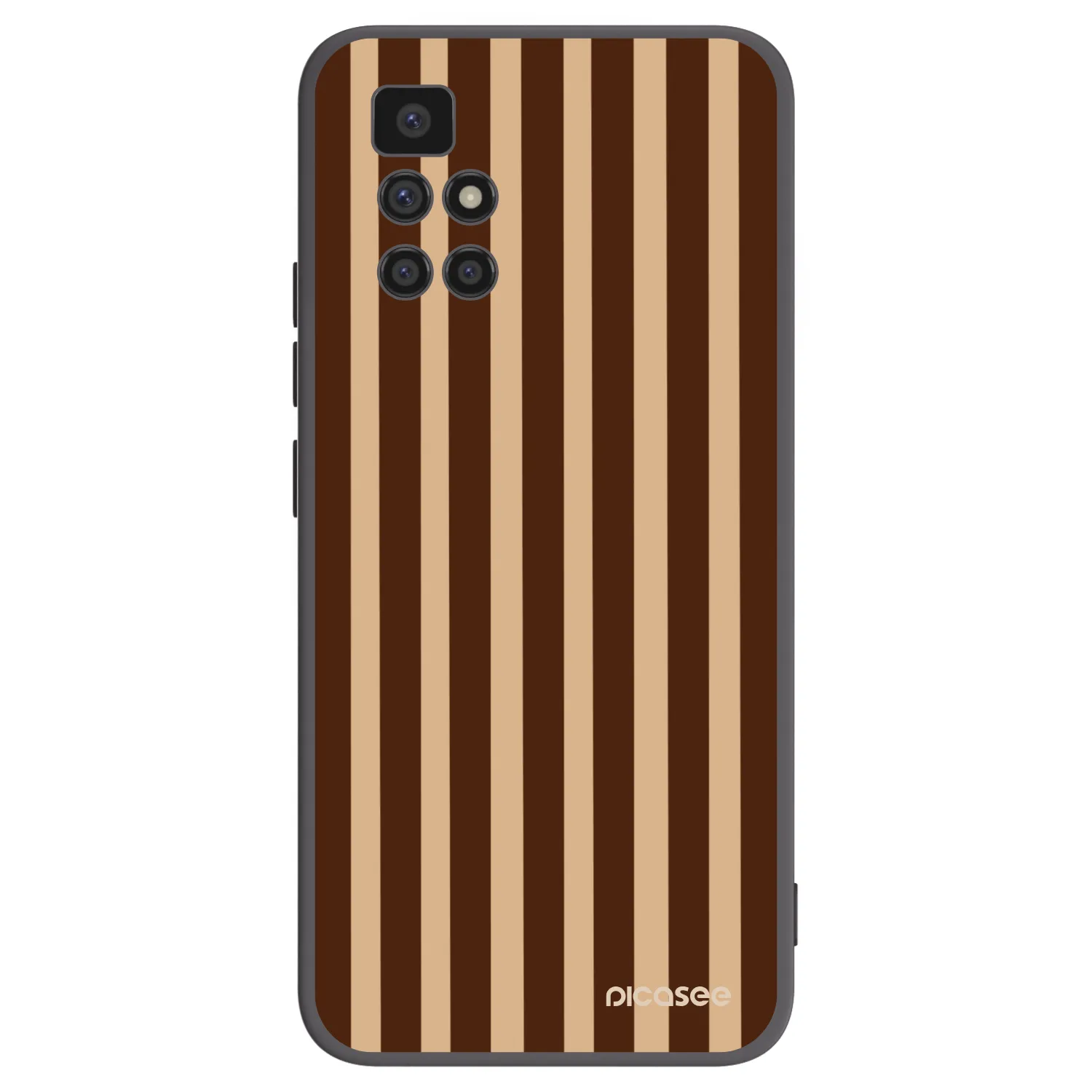 Picasee silikonový černý obal pro Xiaomi Redmi 10 (2022) - Brown lines