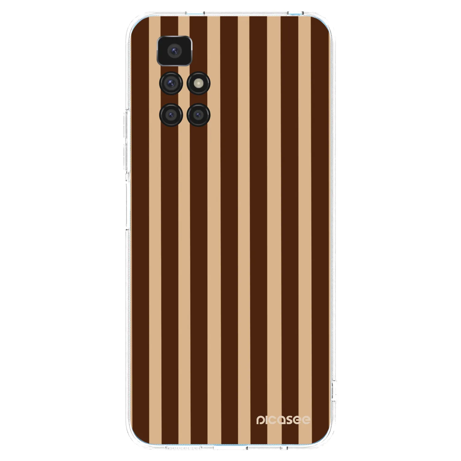 Picasee silikonový průhledný obal pro Xiaomi Redmi 10 (2022) - Brown lines