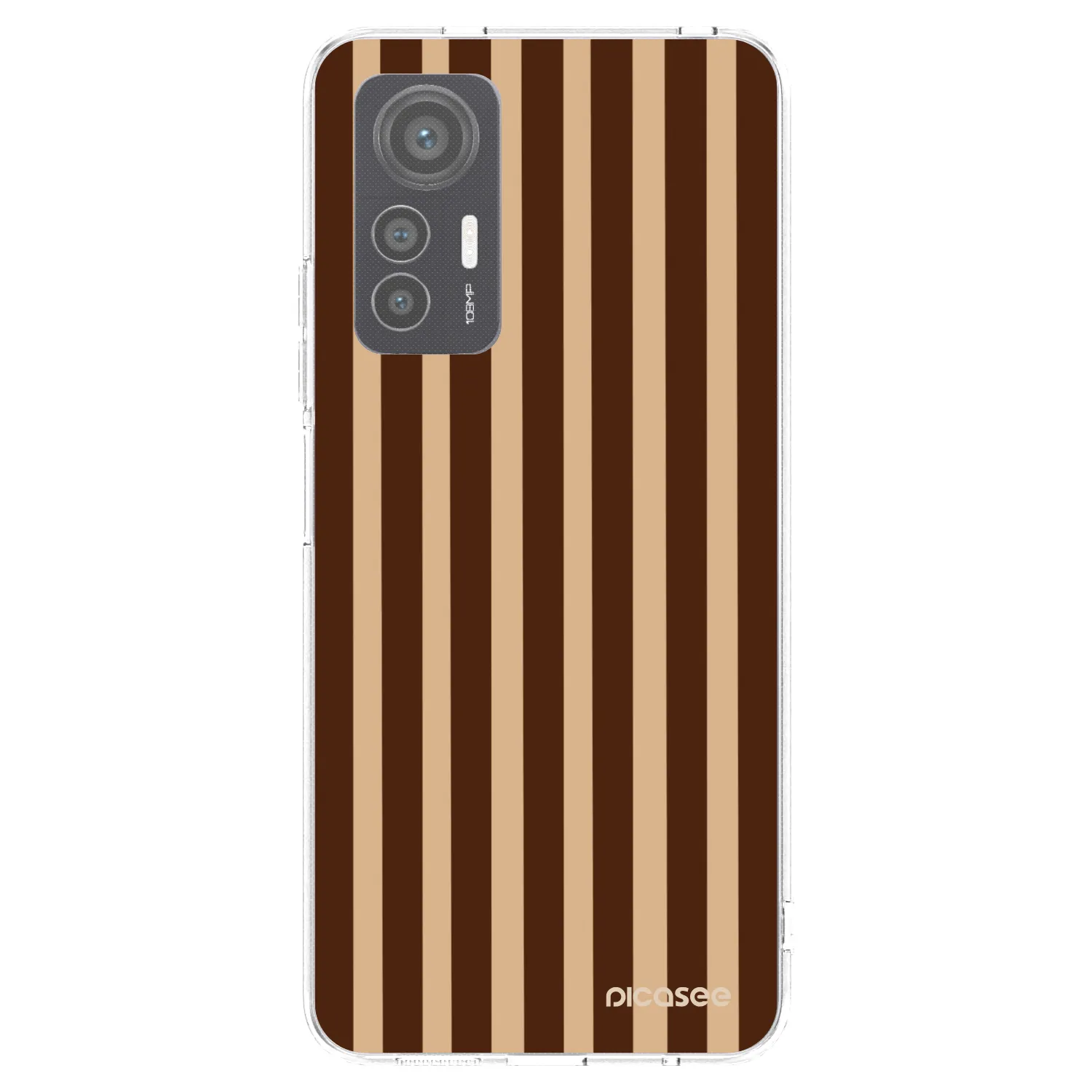 Picasee silikonový průhledný obal pro Xiaomi 12 Lite - Brown lines