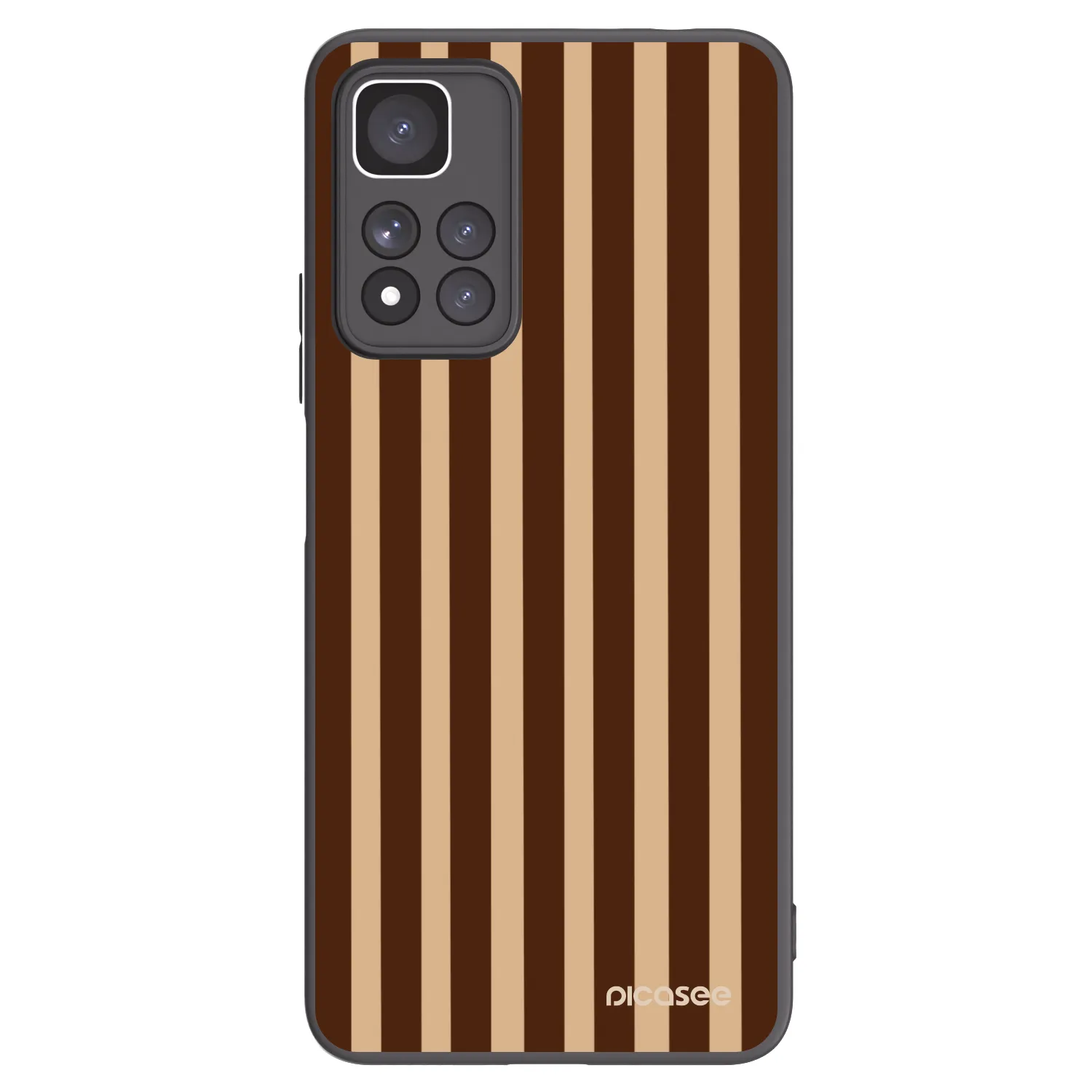 Picasee silikonový černý obal pro Xiaomi Redmi Note 11 Pro+ 5G - Brown lines