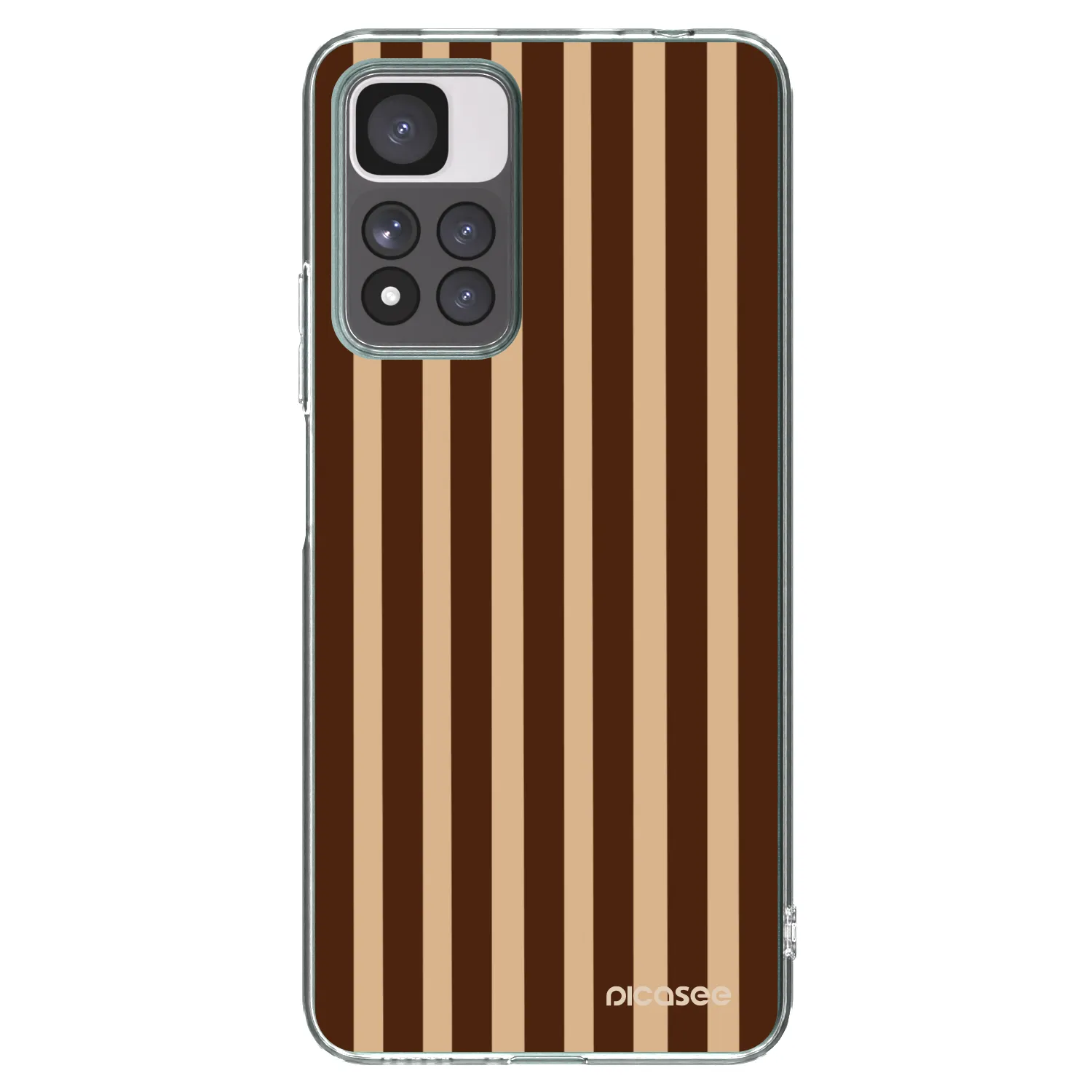 Picasee silikonový průhledný obal pro Xiaomi Redmi Note 11 Pro+ 5G - Brown lines
