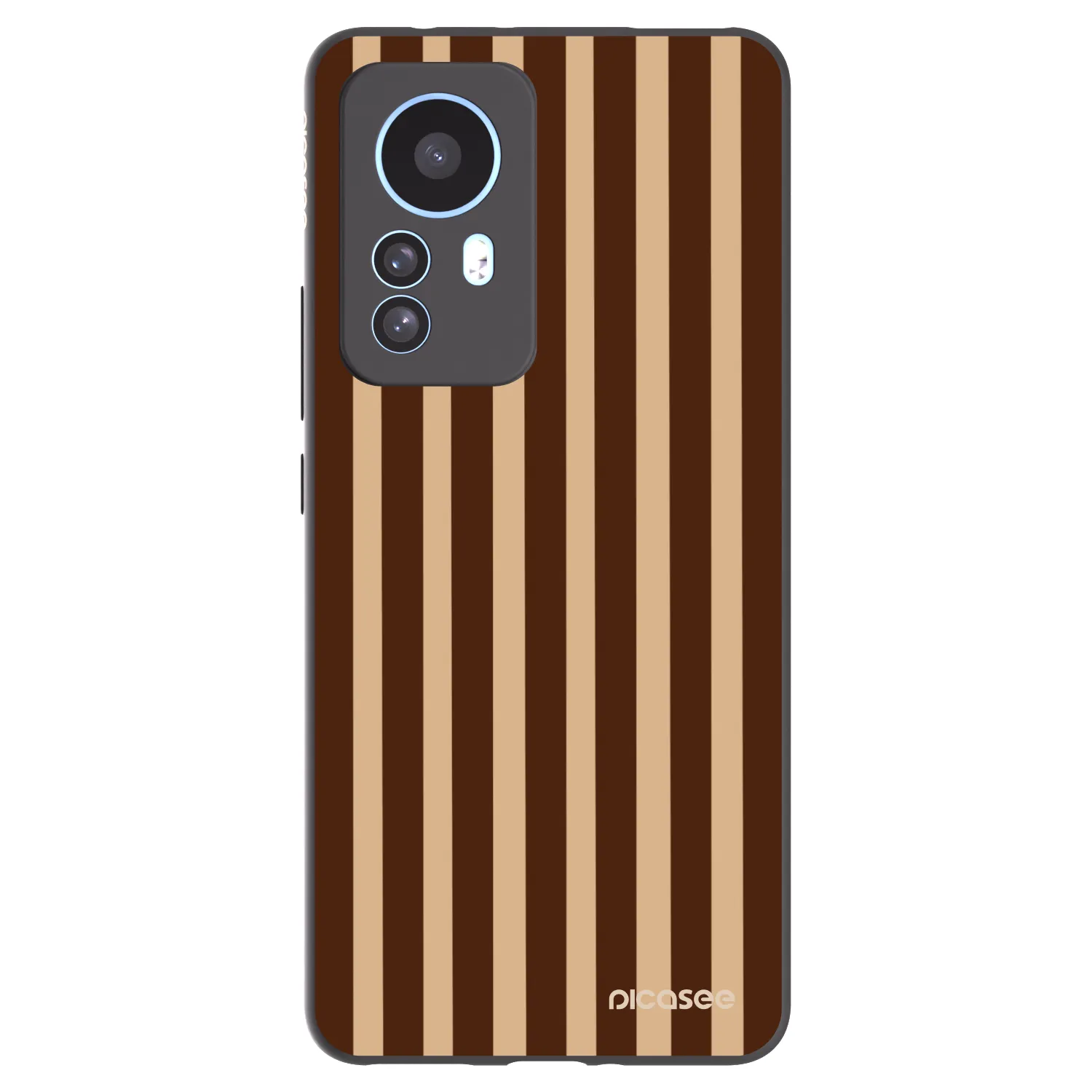 Picasee silikonový černý obal pro Xiaomi 12T Pro - Brown lines