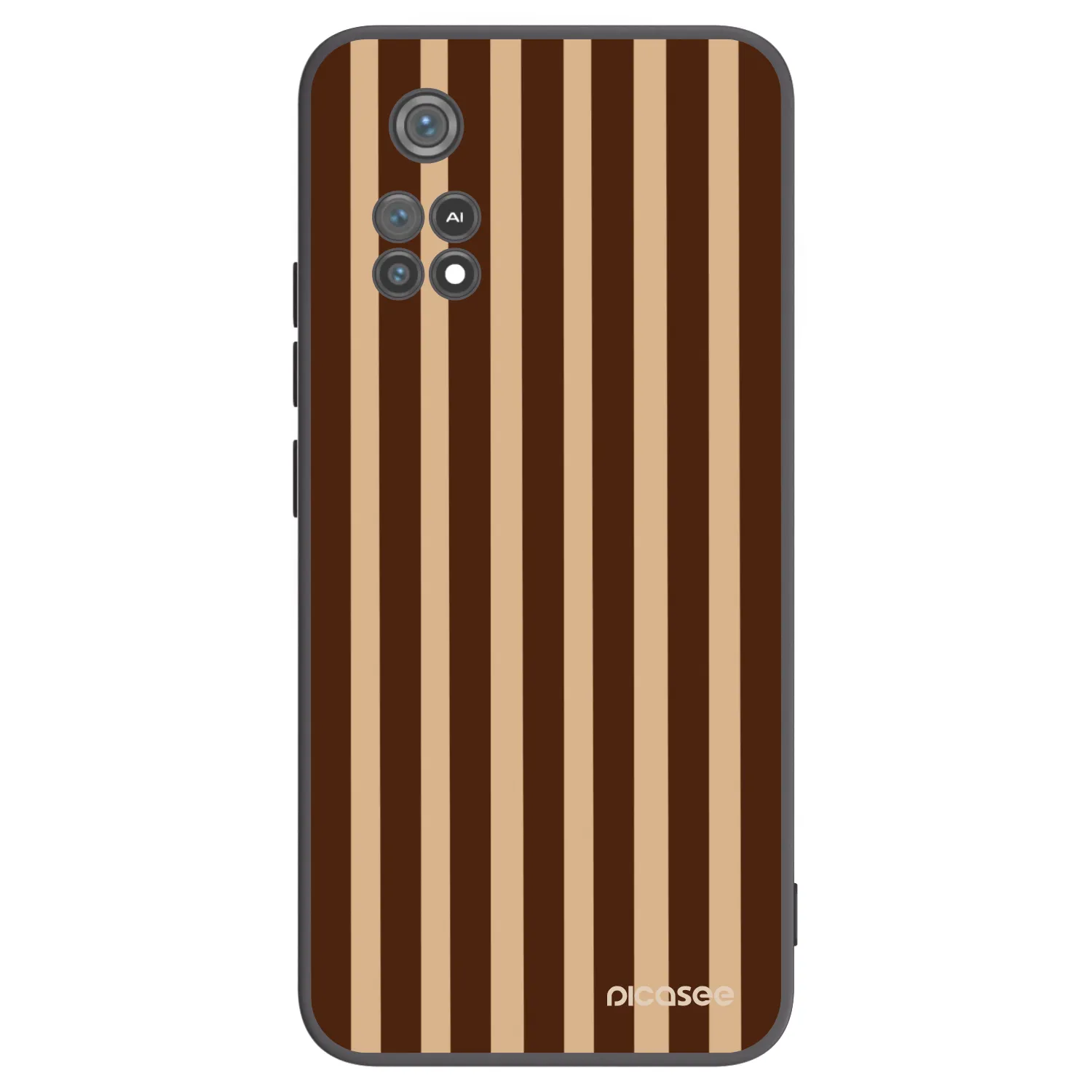 Picasee silikonový černý obal pro Xiaomi Poco M4 Pro - Brown lines