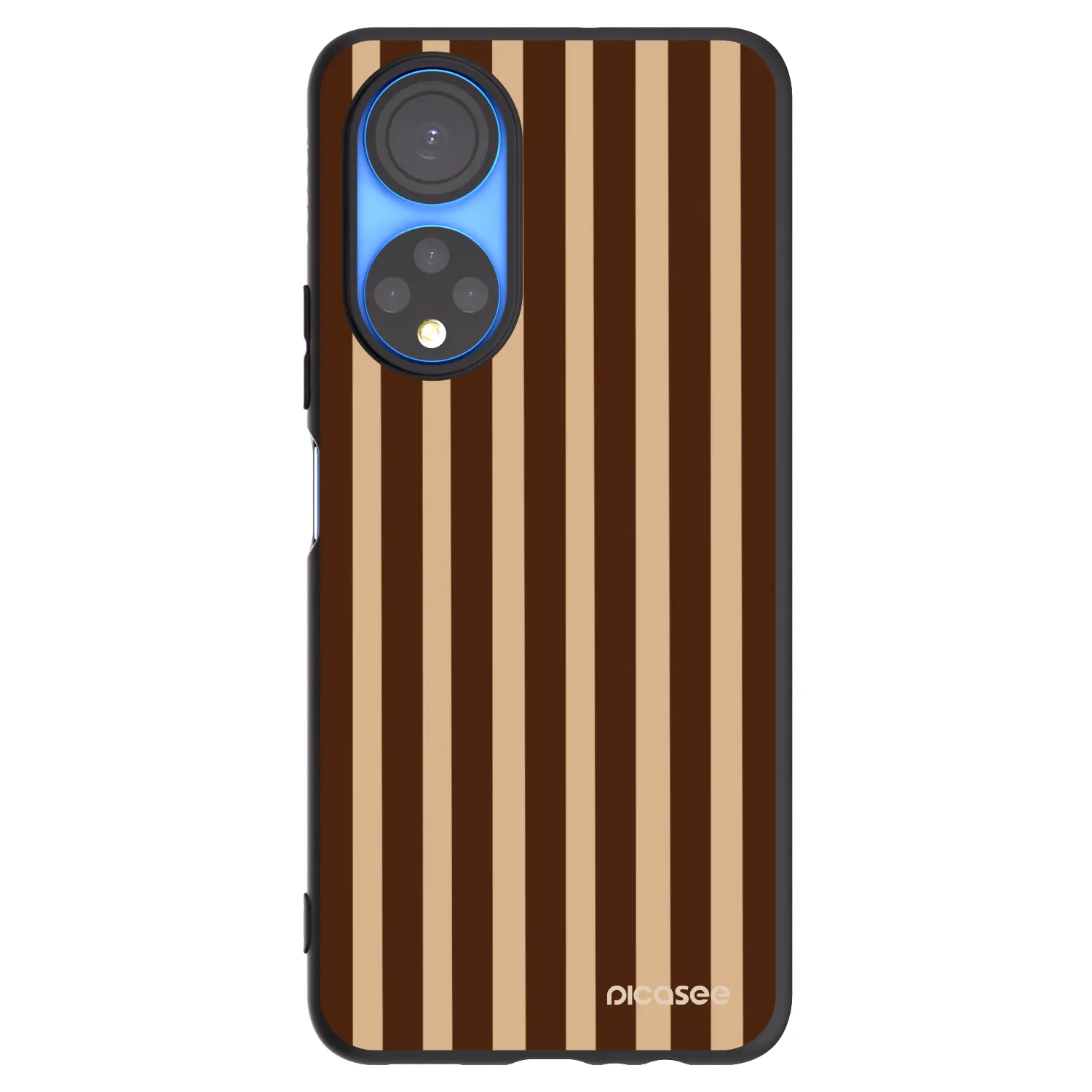 Picasee silikonový černý obal pro Honor X7 - Brown lines