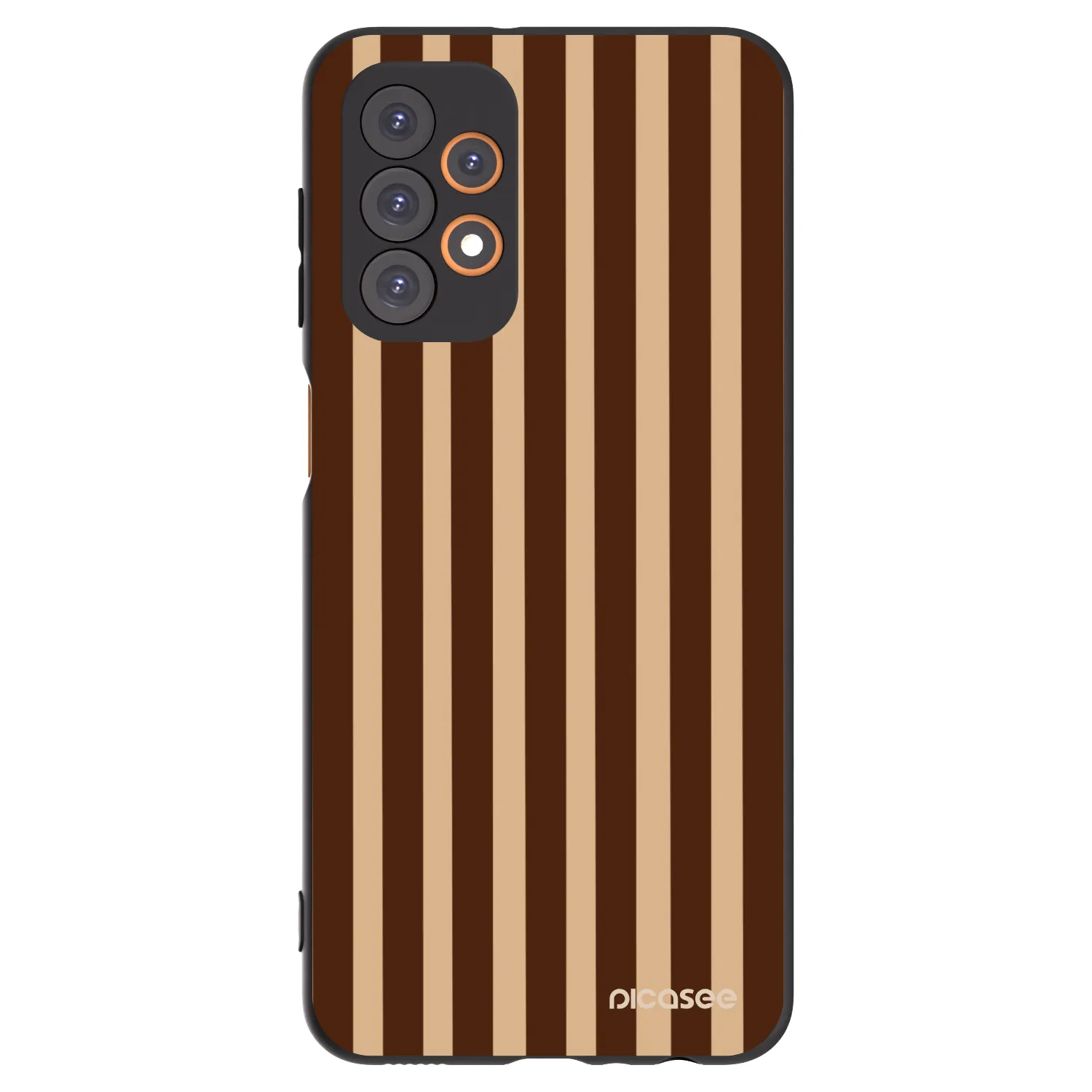 Picasee silikonový černý obal pro Samsung Galaxy A23 A235F 4G - Brown lines
