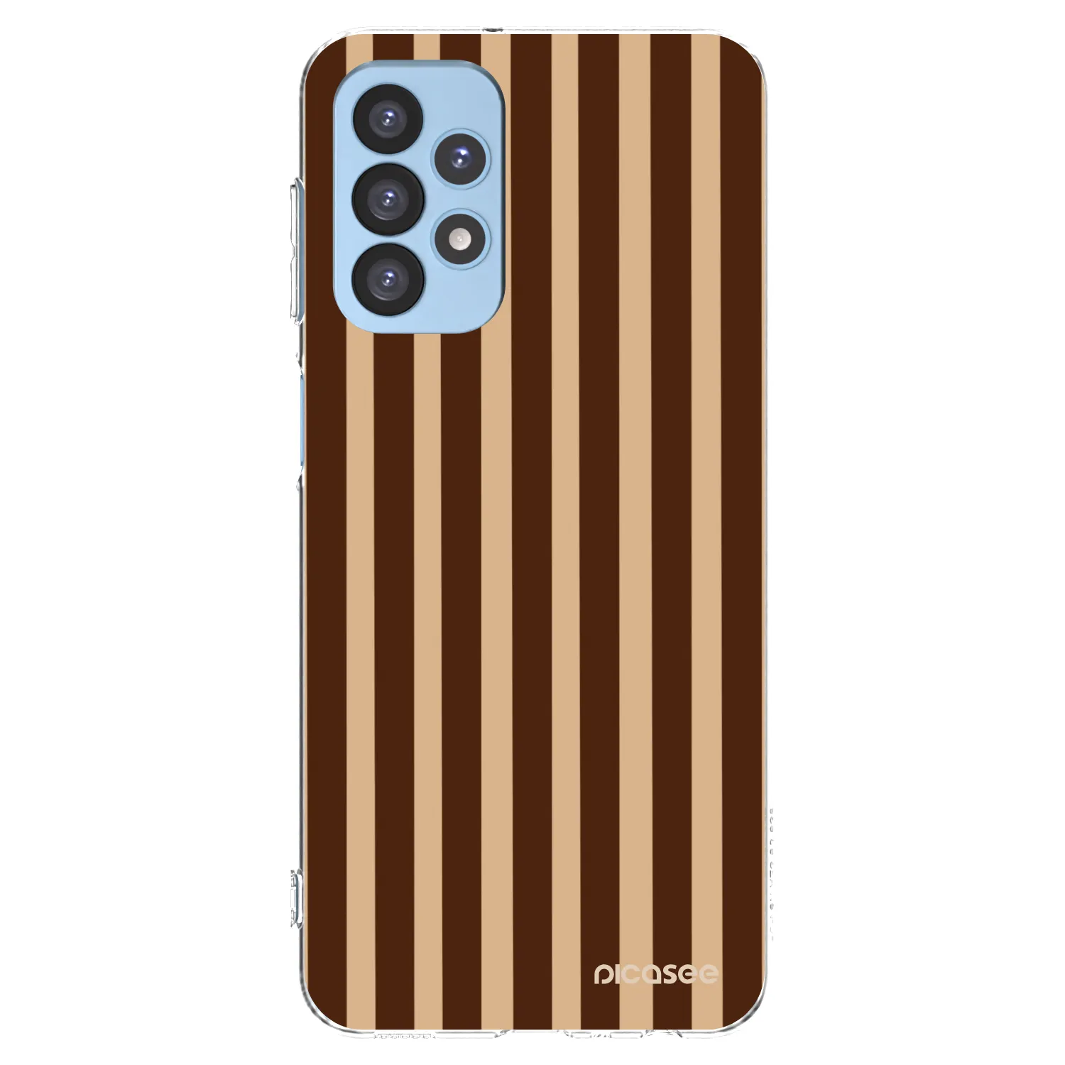 Picasee silikonový průhledný obal pro Samsung Galaxy A23 A235F 4G - Brown lines