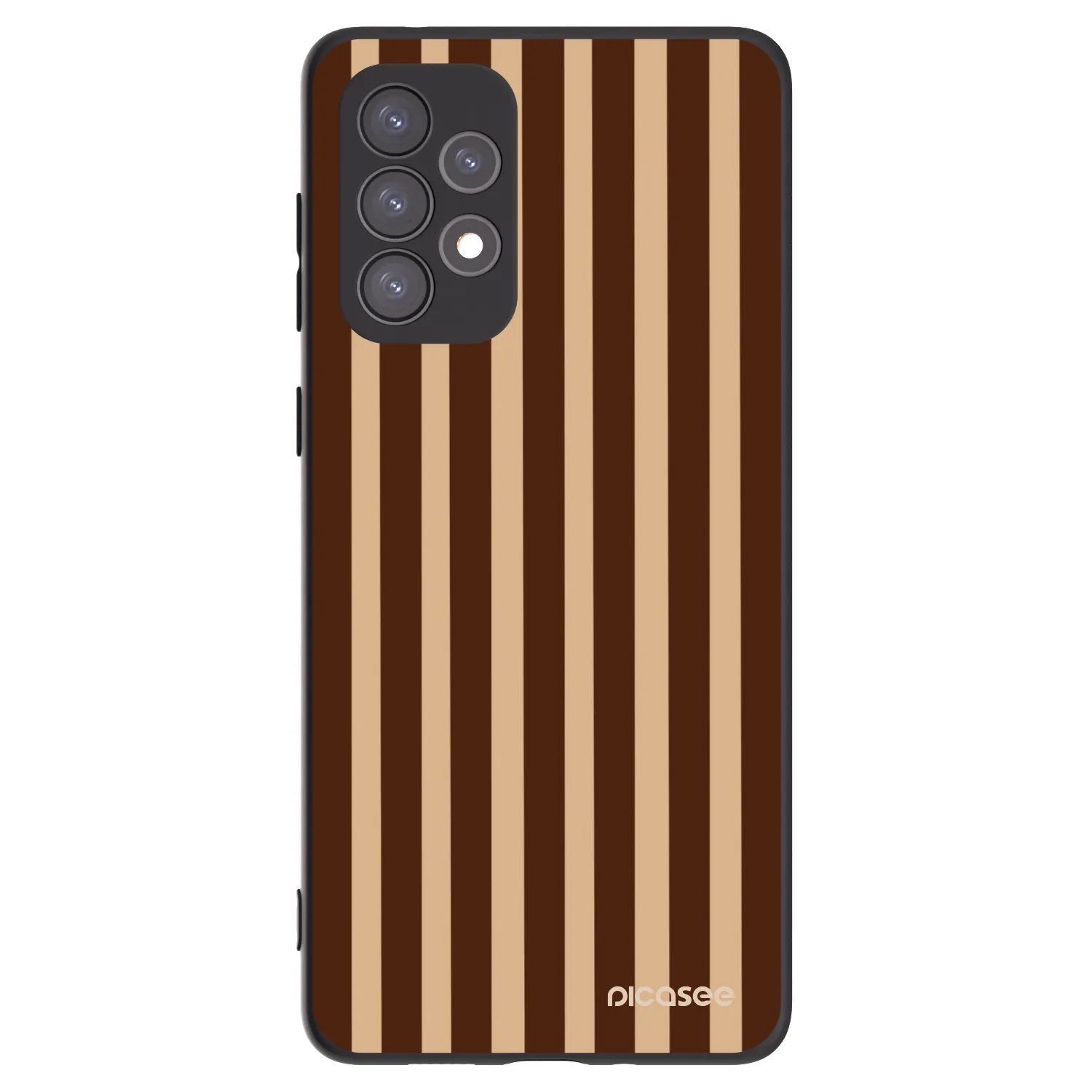 Picasee silikonový černý obal pro Samsung Galaxy A73 5G - Brown lines